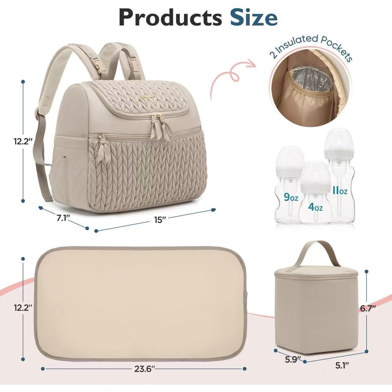 Bolsa de Pañales y Extractor de Leche Qualyphant 21L