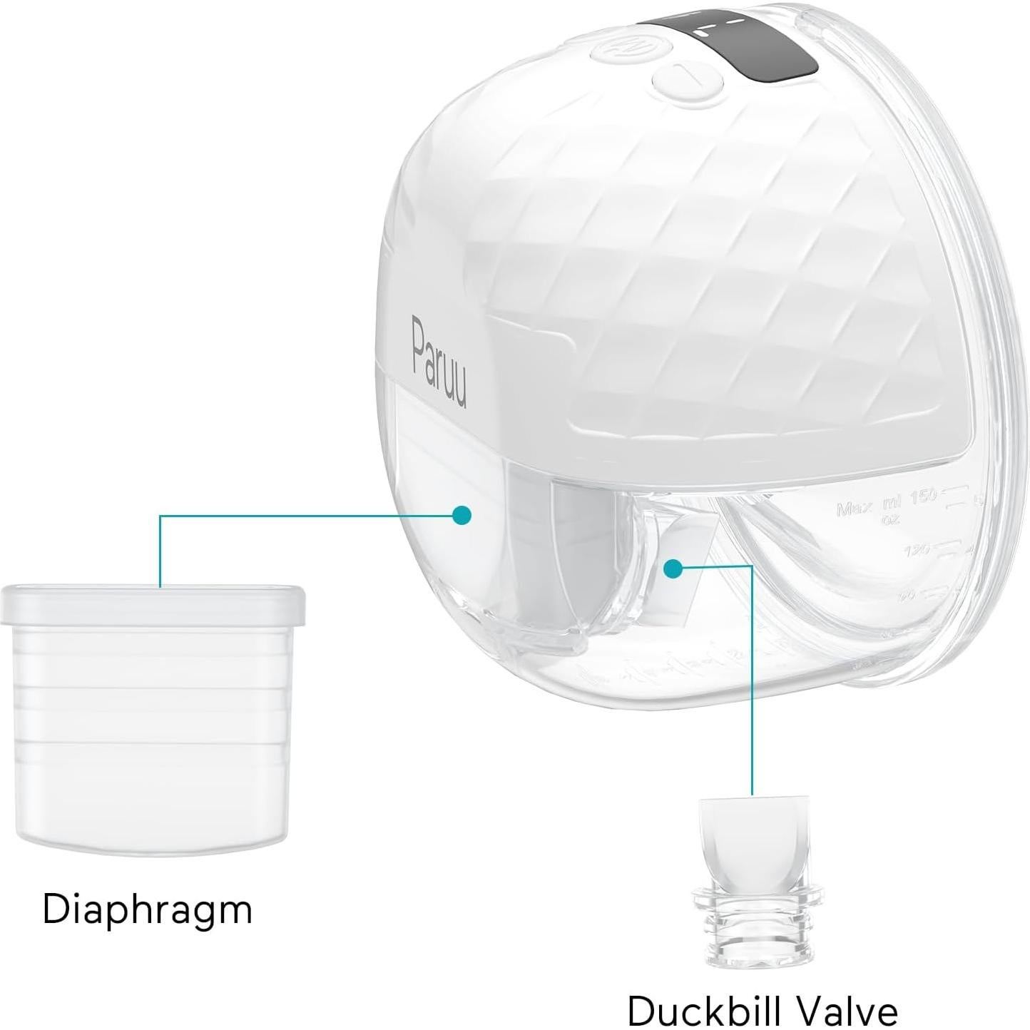 Válvulas y Diafragma Paruu P10 - Accesorios Extractor Leche