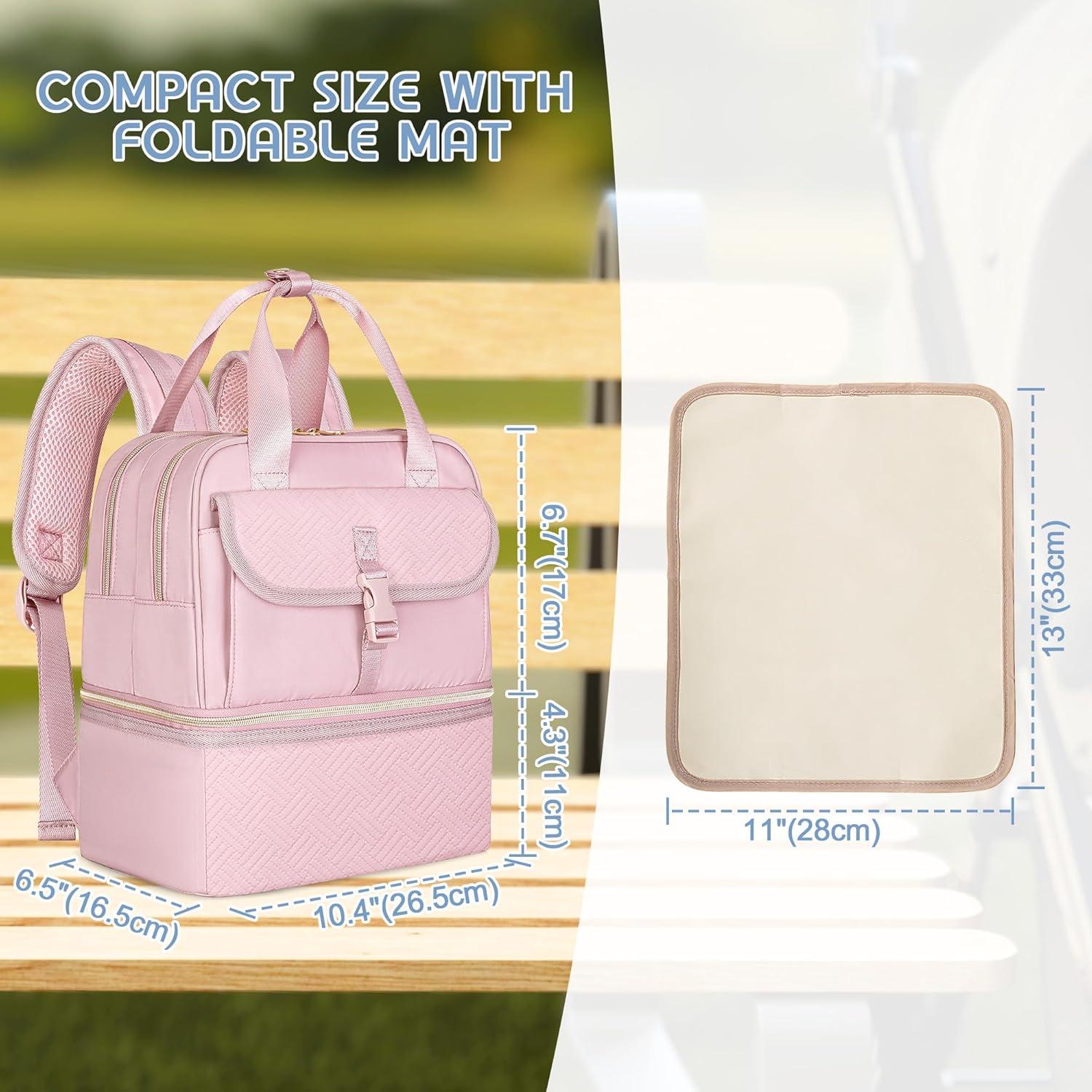 Bolsa de Extractor de Leche Fasrom Rosa con Enfriador y Compartimentos