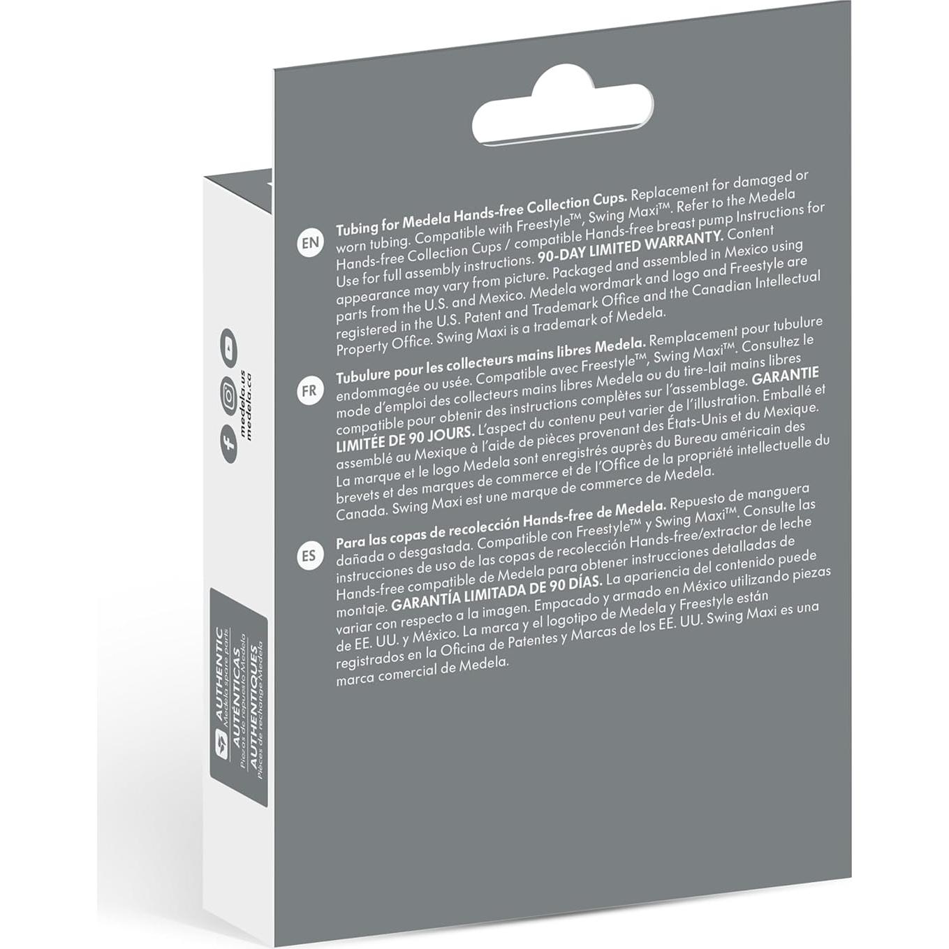 Tubos de Reemplazo Medela para Copas Manos Libres - 1 Unidad