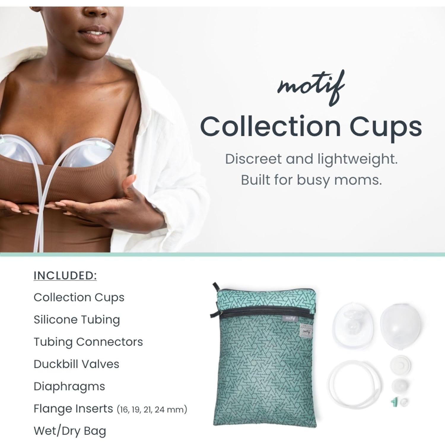 Cups de recolección de leche Motif Medical 148 ml - Manos libres