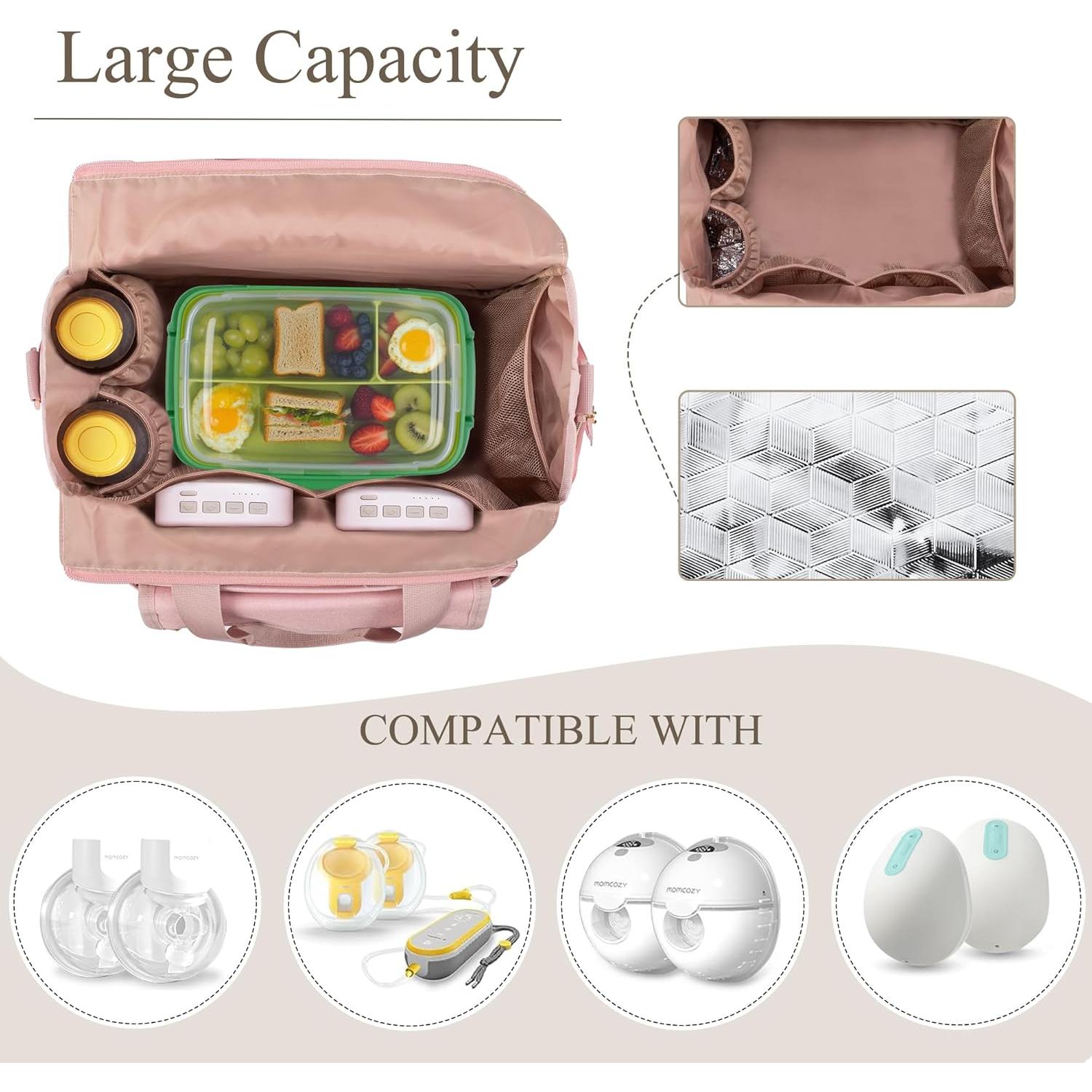Bolsa Grande LUXJA para Extractor de Leche Portátil Rosa