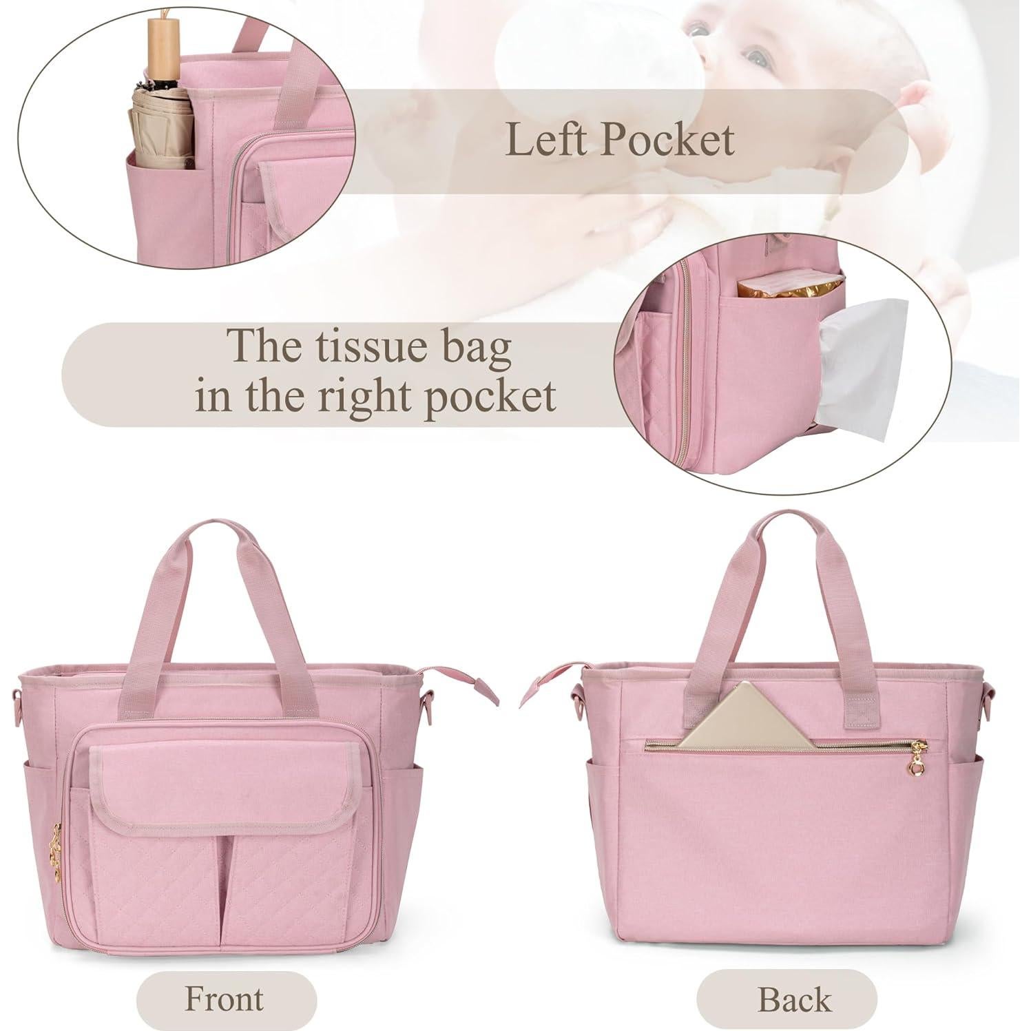 Bolsa Grande LUXJA para Extractor de Leche Portátil Rosa