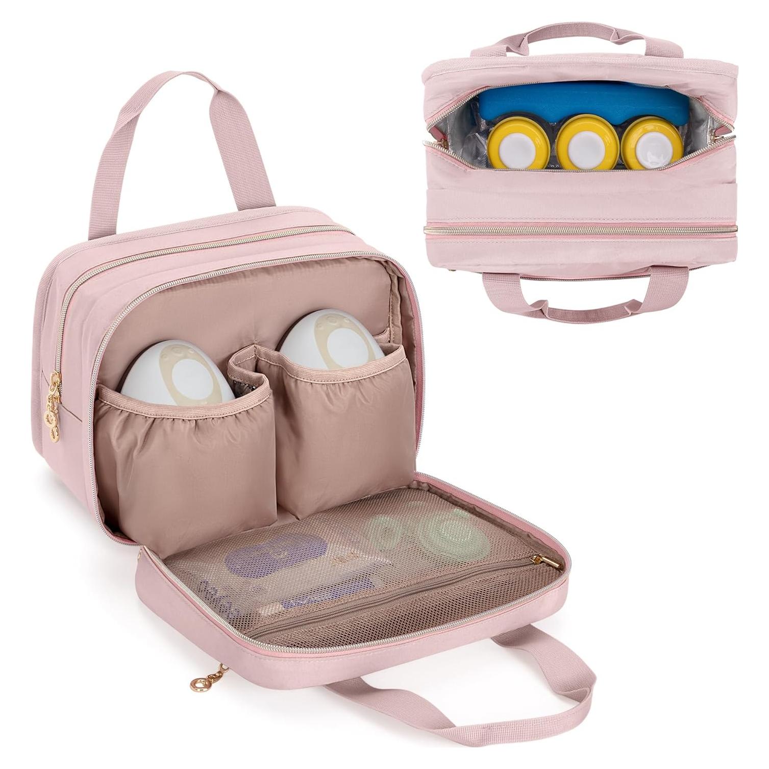 Bolsa Térmica para Extractor de Leche Wearable Damero Rosa