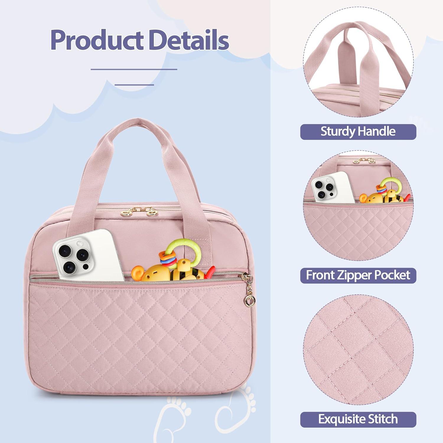 Bolsa Térmica para Extractor de Leche Wearable Damero Rosa