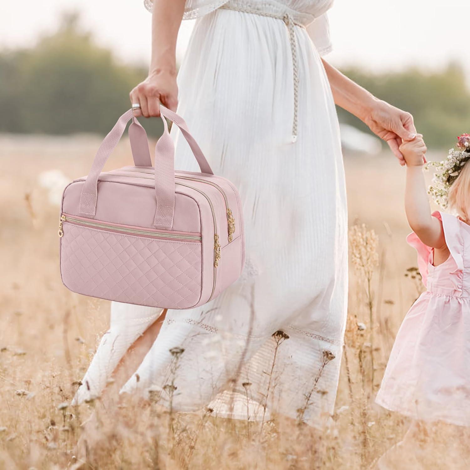 Bolsa Térmica para Extractor de Leche Wearable Damero Rosa
