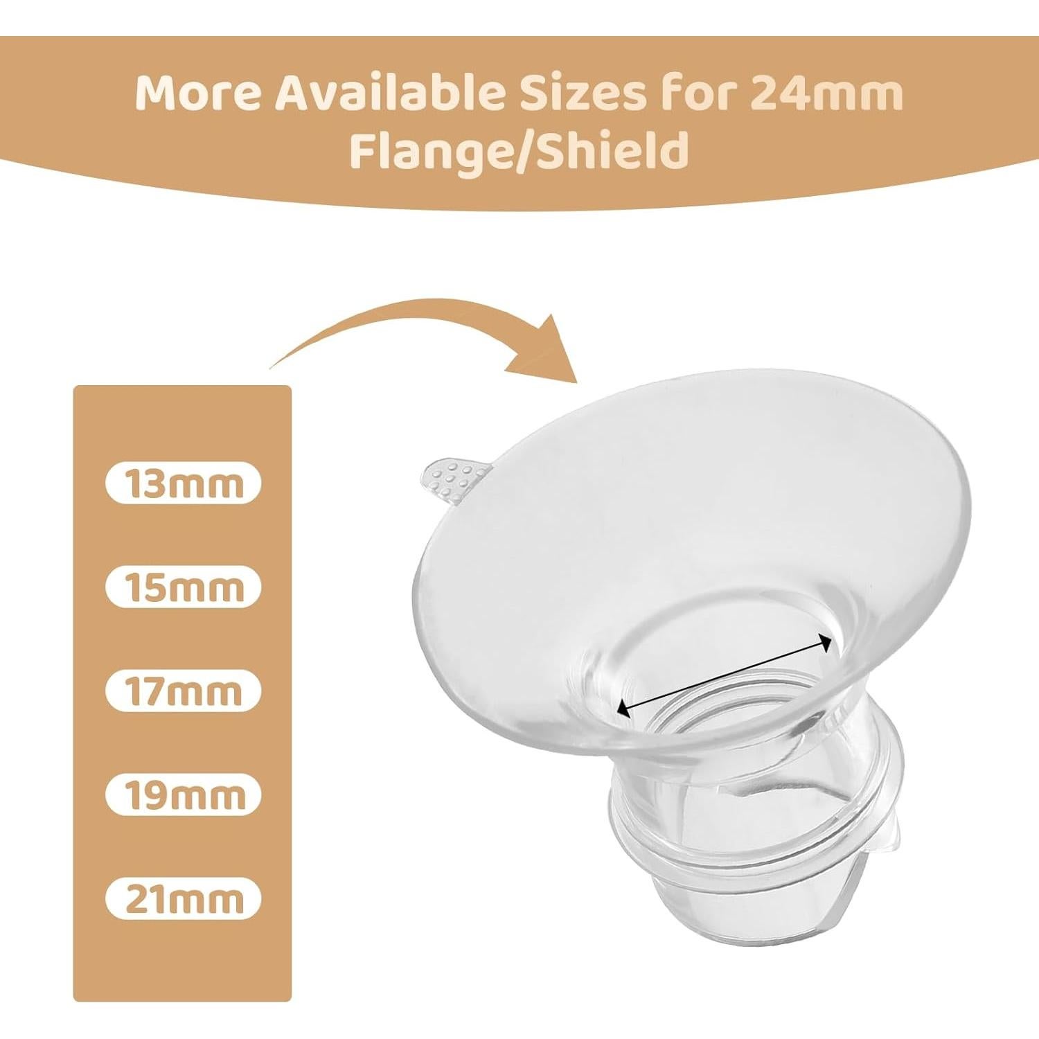 Insertos de Brida 17 mm Suniceme para Sacaleches 4PCS