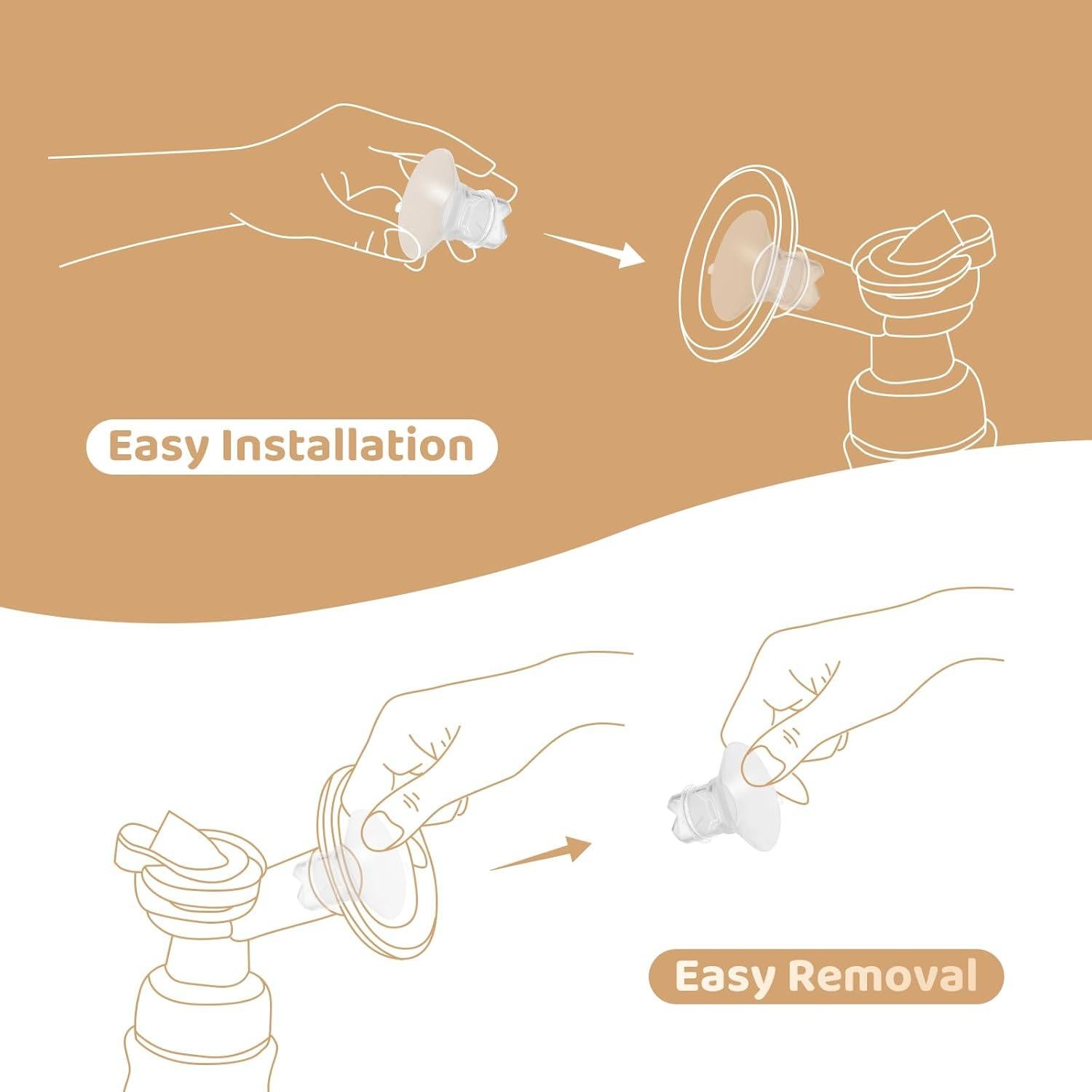 Insertos de Brida 17 mm Suniceme para Sacaleches 4PCS