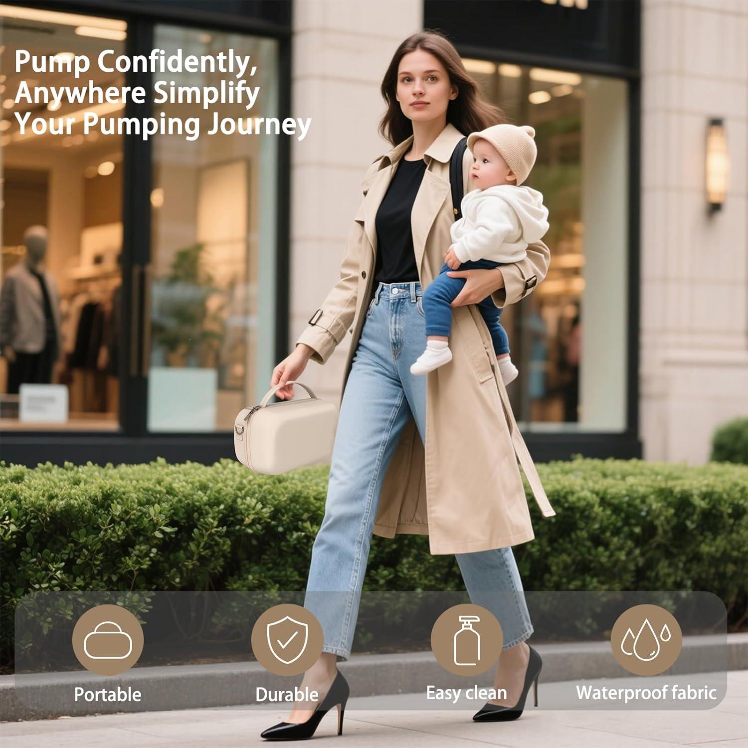 Bolsa de Transporte para Extractores de Leche IVARONAL - Estuche Duro con Correa Ajustable