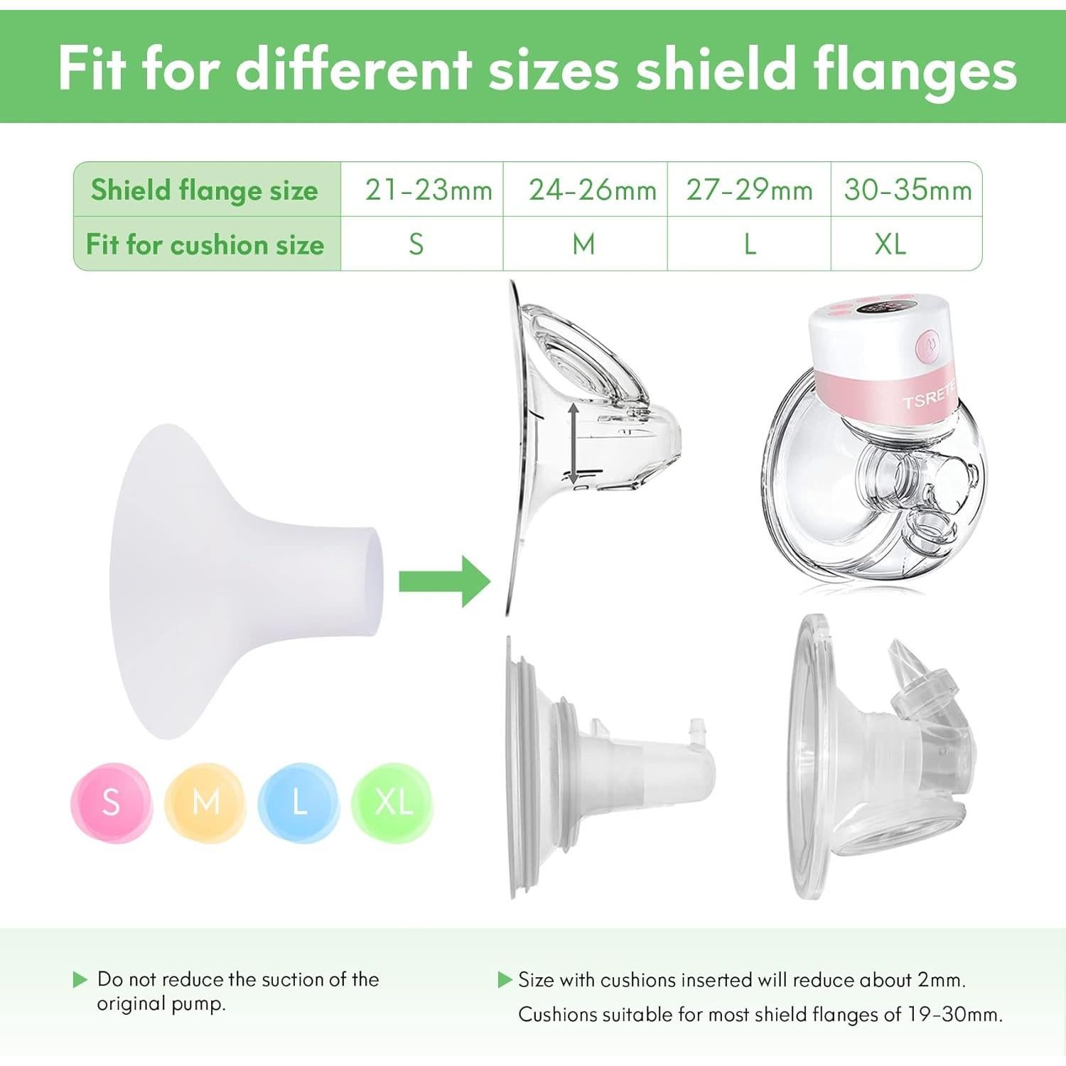 Cojín para Extractor de Leche Mompmuir - XL, 2 Pcs, Silicona