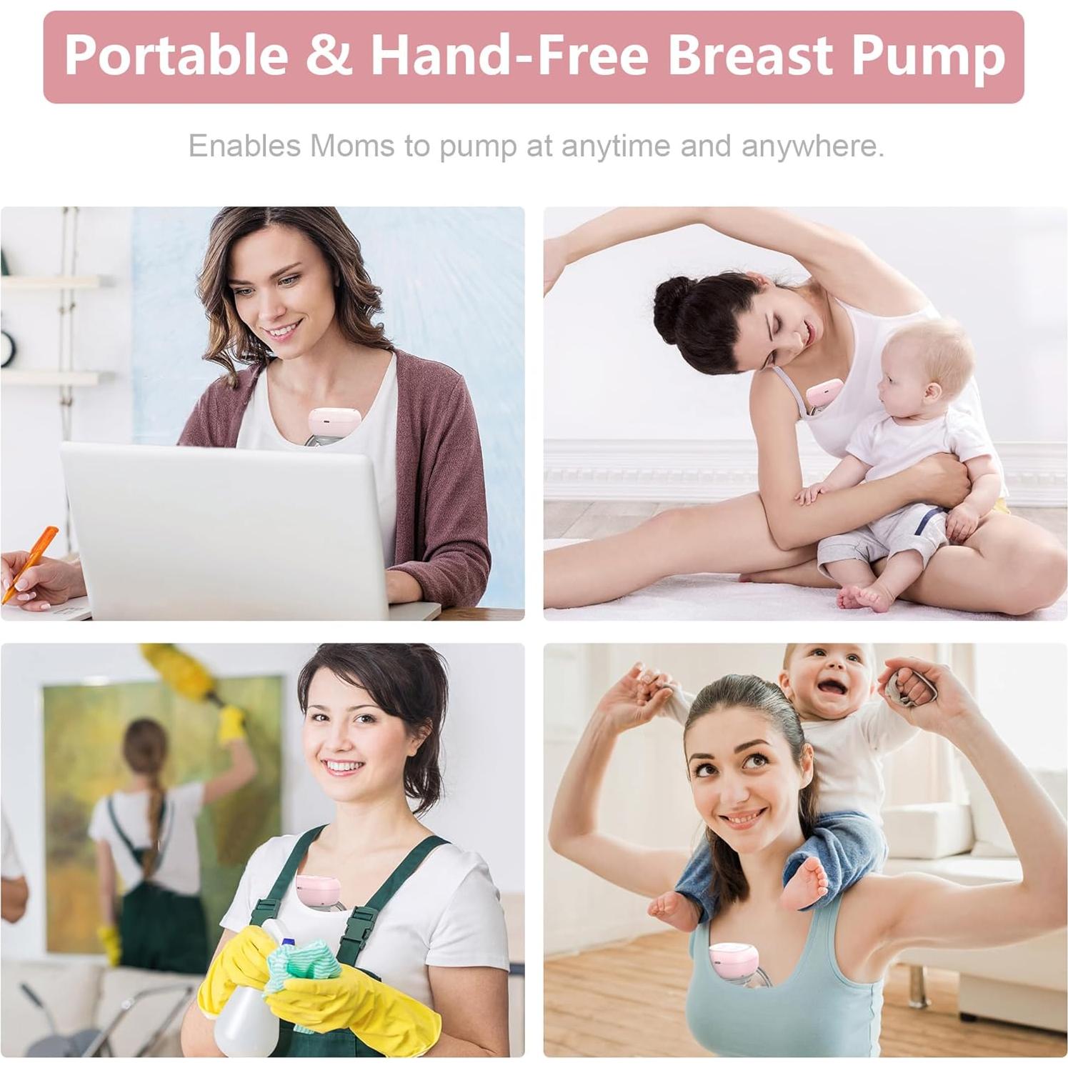 Bomba de Pecho Eléctrica Portátil Besunny, 3 Modos, 10 Niveles, Flanges 18-24mm