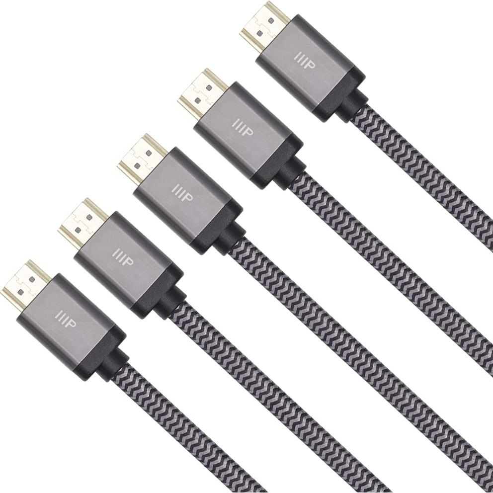 Cable HDMI 2.1 Monoprice 8K 4.57m Trenzado 48Gbps HDR