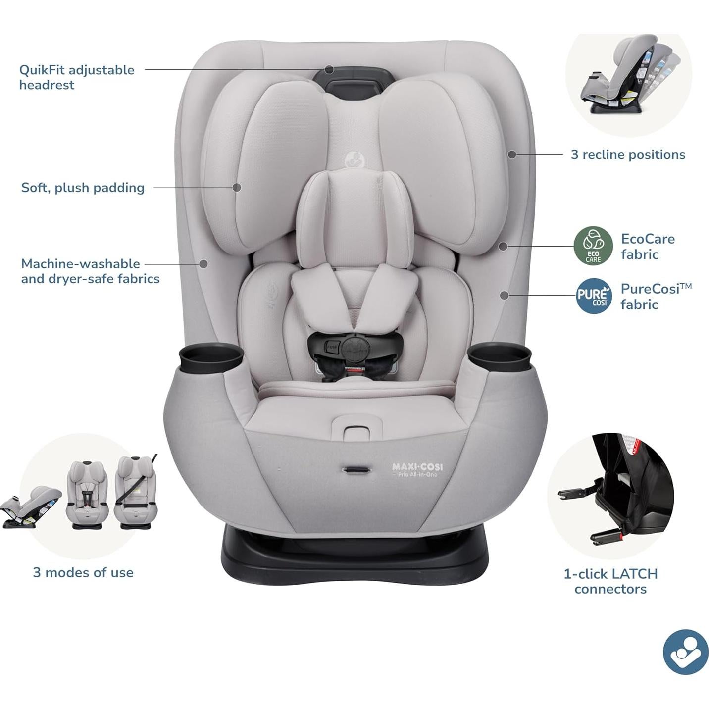 Asiento de Auto Convertible Maxi-COSI Pria 3 en 1, 2.3-45.4 kg