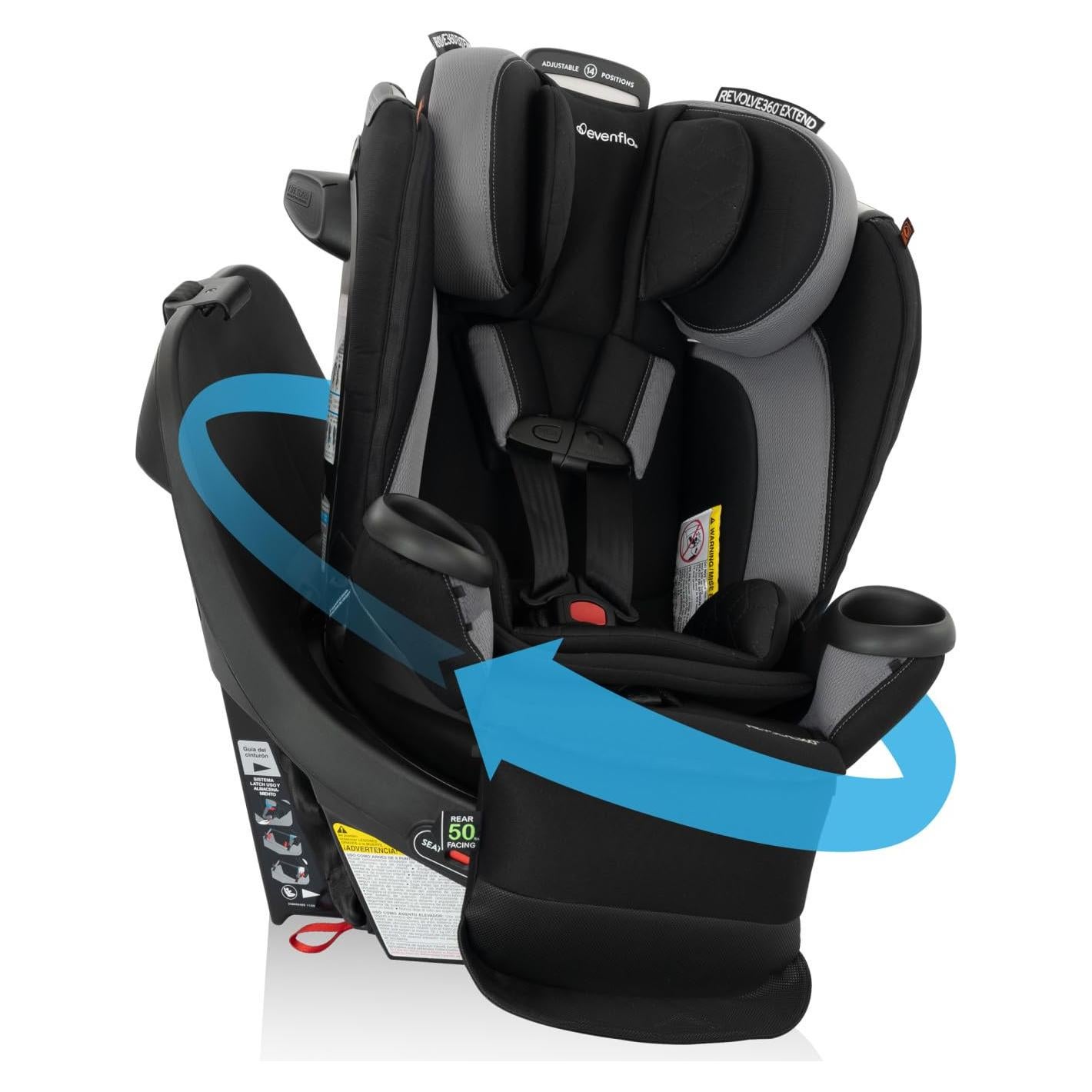 Asiento de Auto Convertible Evenflo Revolve360 Extender Gris