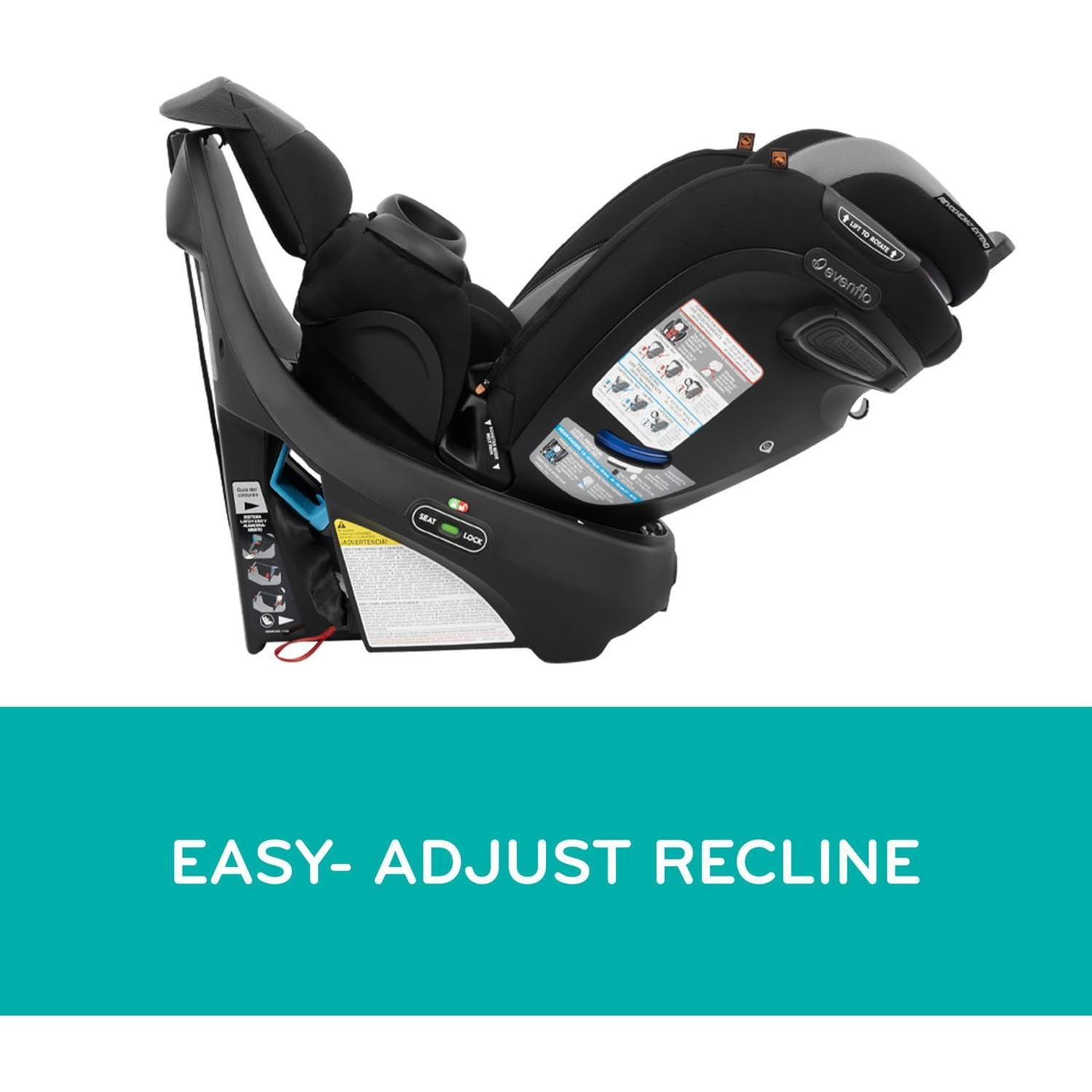 Asiento de Auto Convertible Evenflo Revolve360 Extender Gris