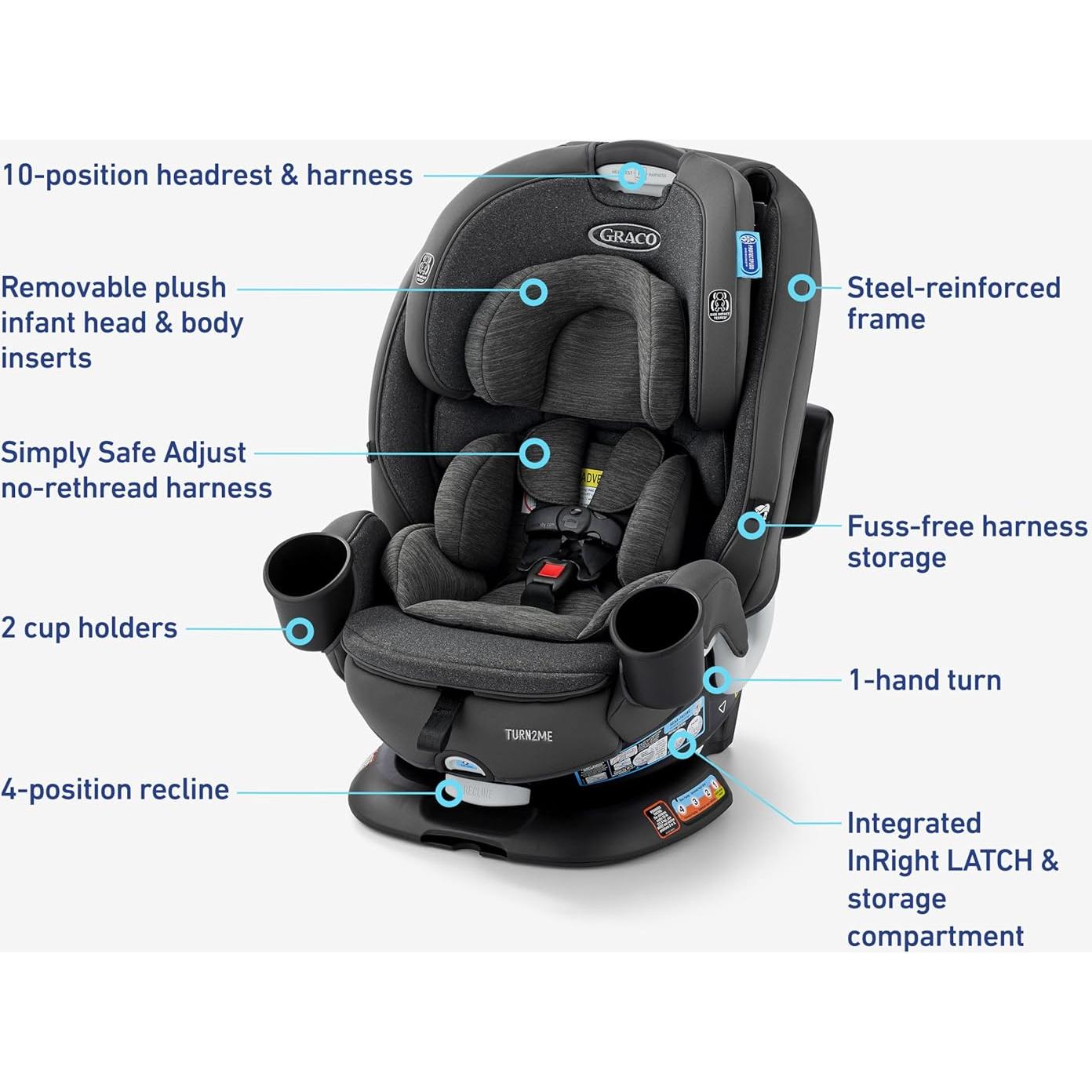 Silla de Auto Graco Turn2Me 3-en-1 Rotativa Manchester