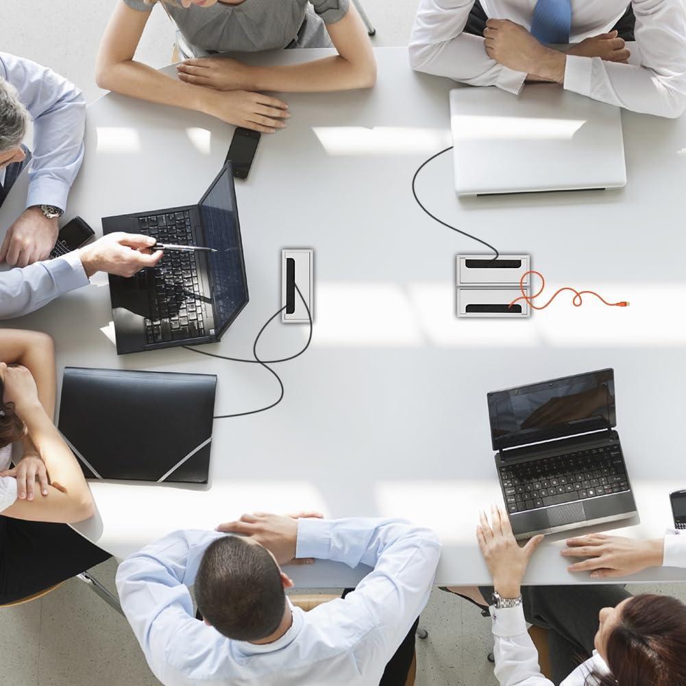 Cubierta de Agujero de Cable Msiud 160mm x 80mm Aluminio