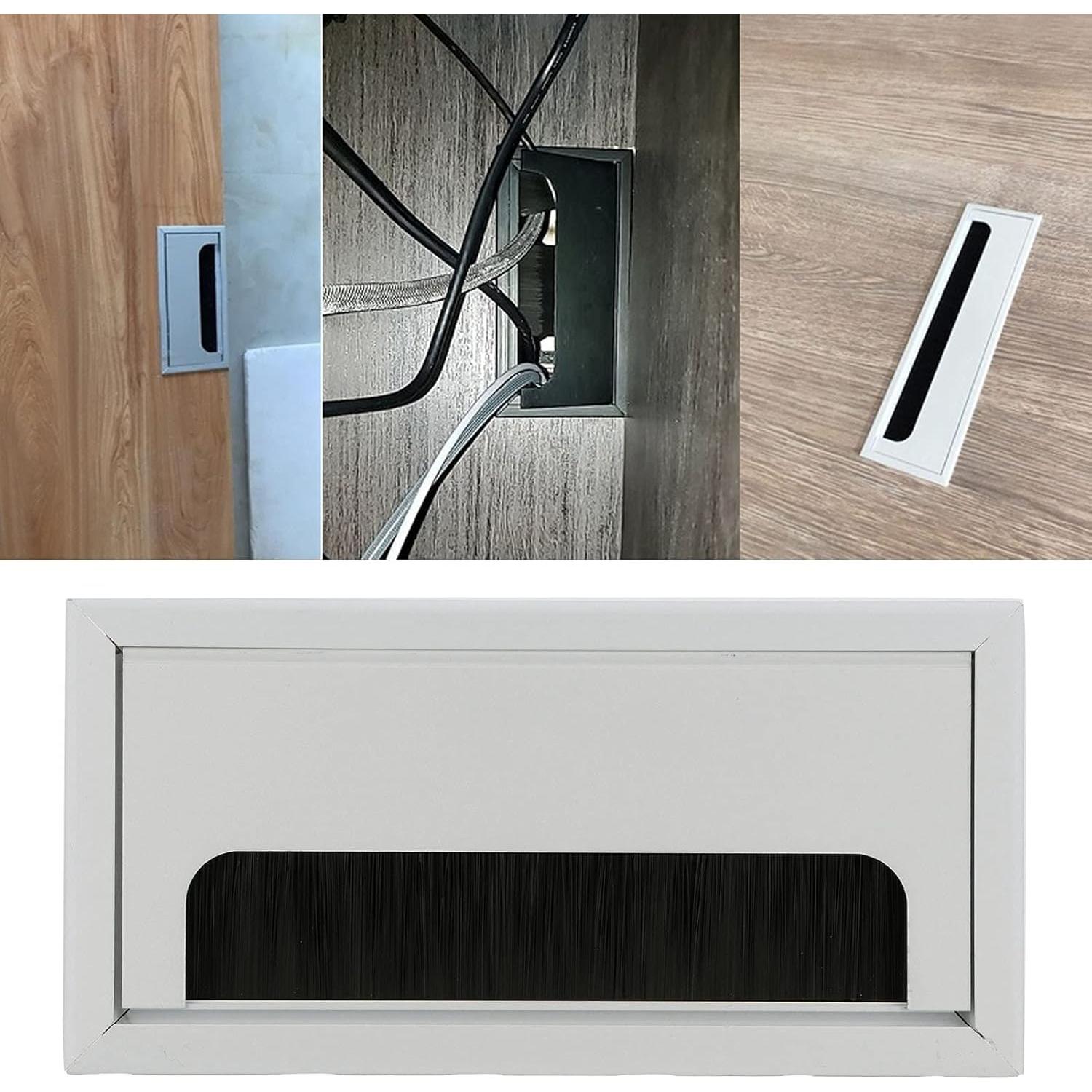 Cubierta de Agujero de Cable Msiud 160mm x 80mm Aluminio