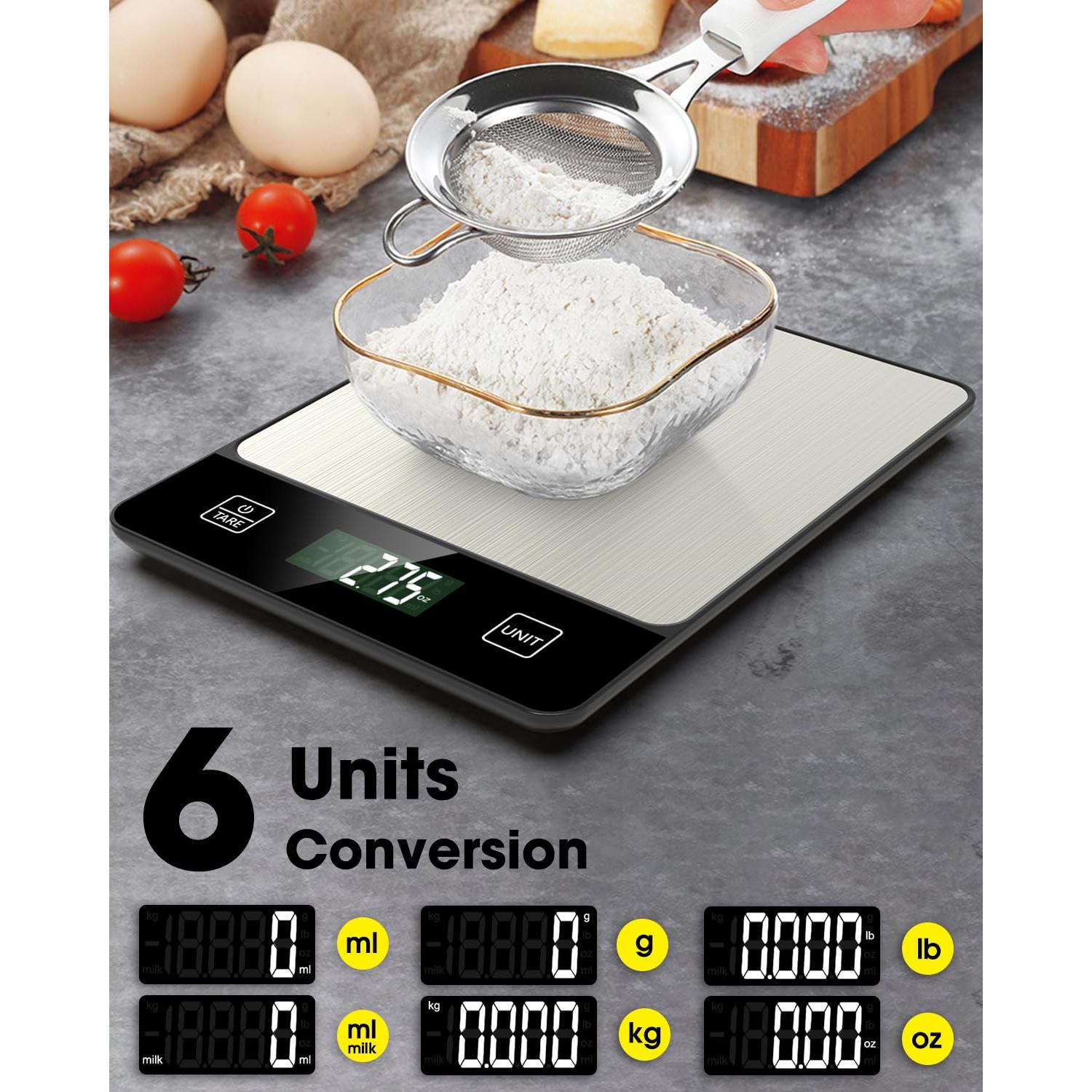 Balanza de Cocina Digital Mik-Nana 10kg 1g Precisión Negra