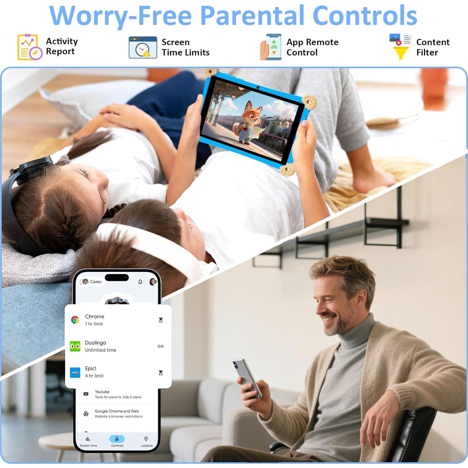 Tableta Infantil Topsand 8" Android 6GB/32GB KIDOZ Control Parental