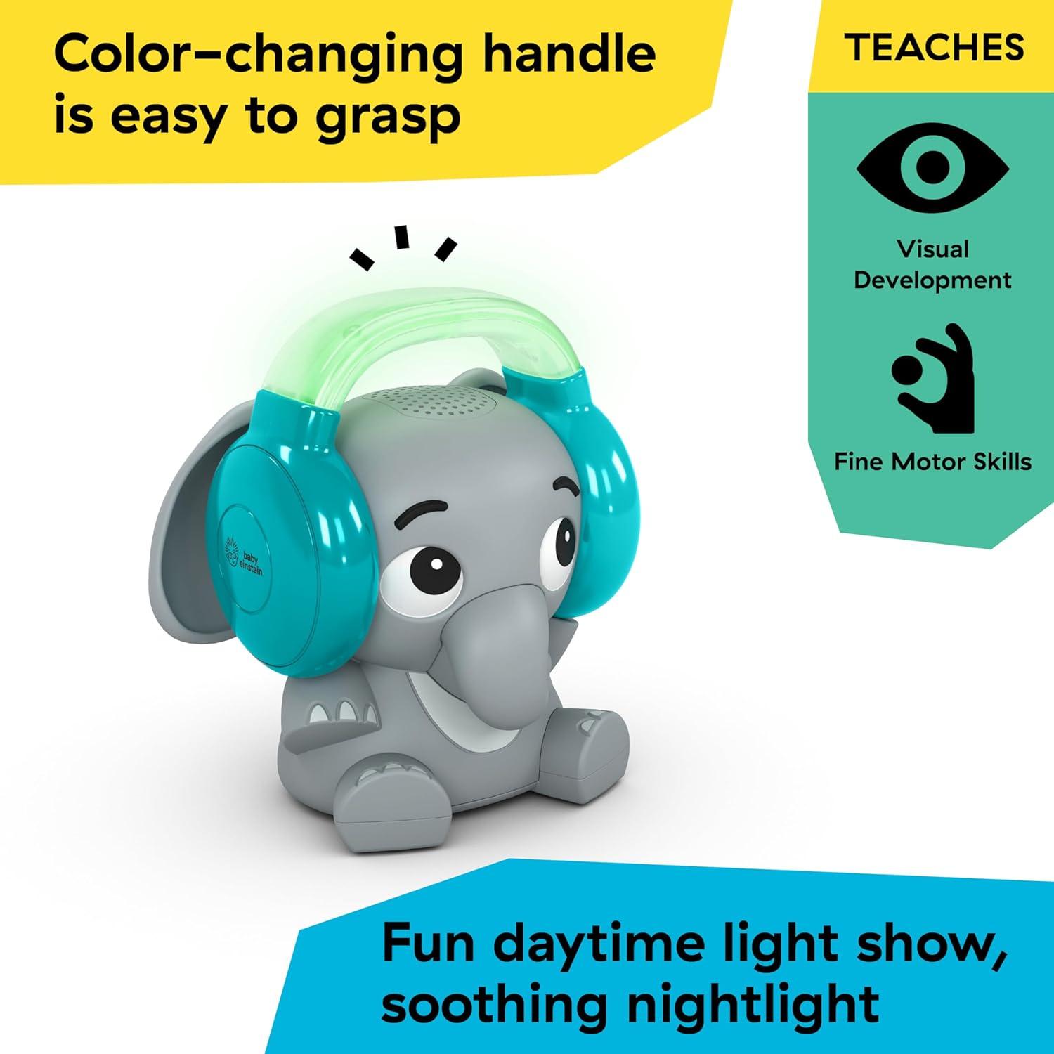 Baby Einstein Earl Elefante Soother Bluetooth 2 en 1 Gris