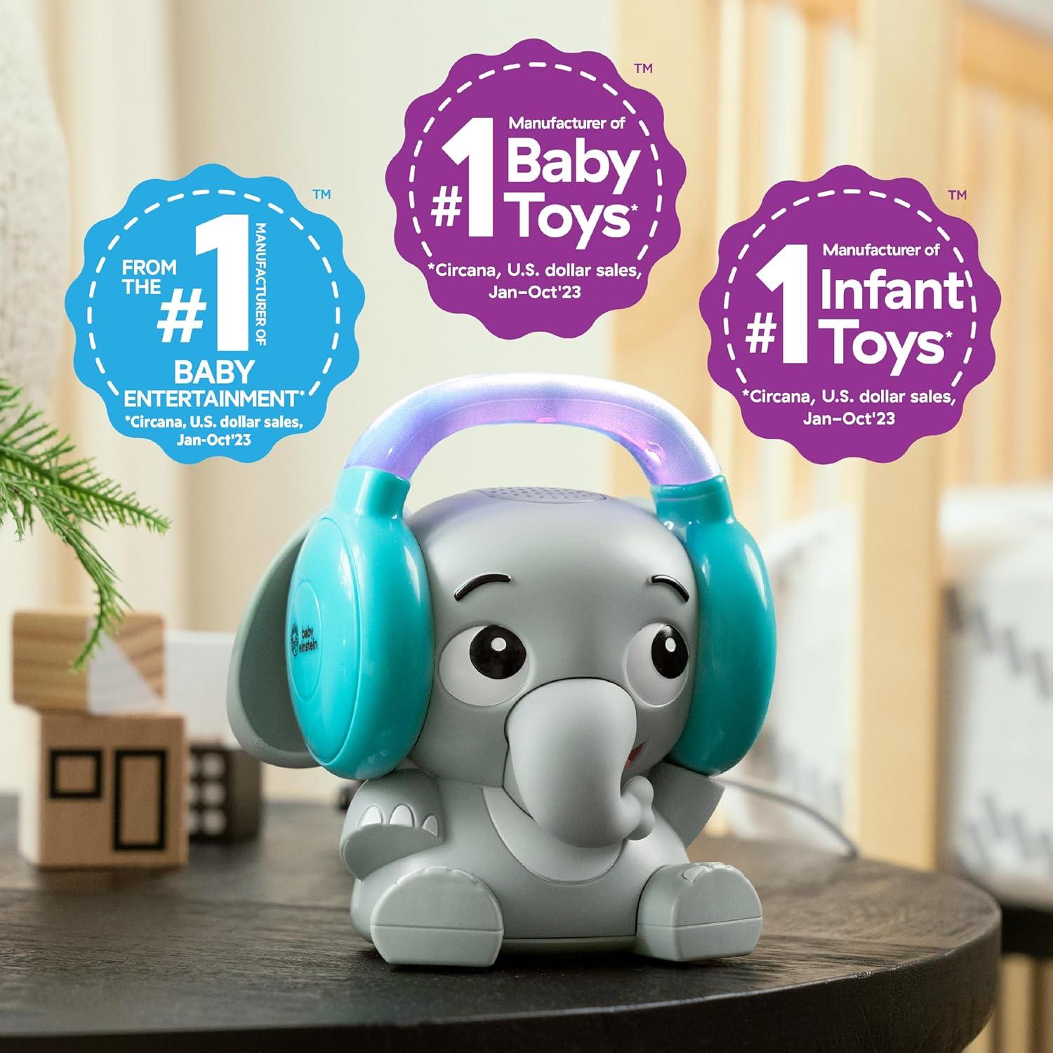 Baby Einstein Earl Elefante Soother Bluetooth 2 en 1 Gris