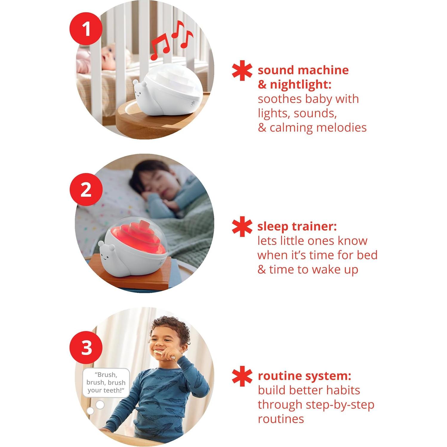 Máquina de Sonido y Luz Nocturna Skip Hop Caracol Inteligente