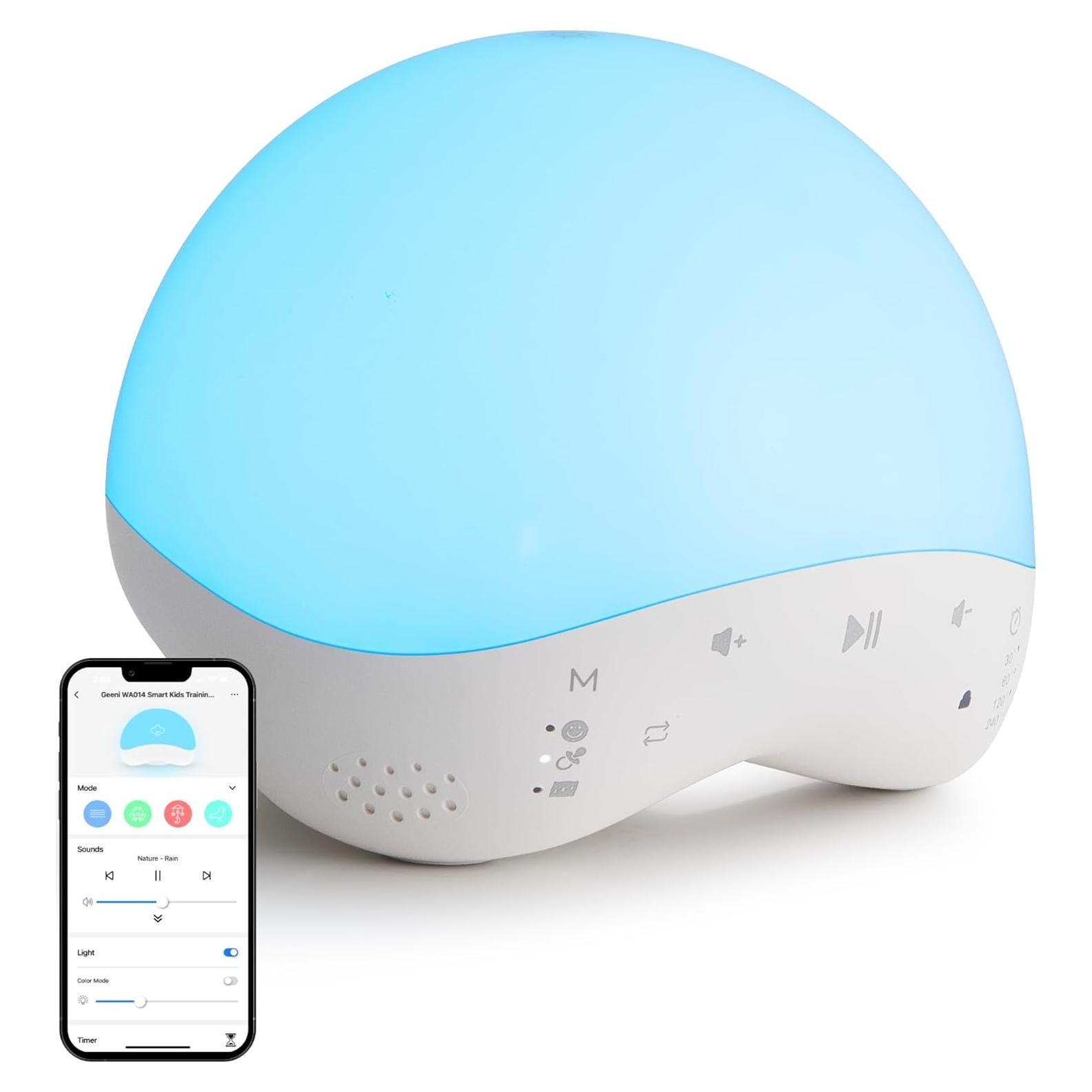 Máquina de Ruido Blanco Geeni Rise and Shine con Luz Nocturna