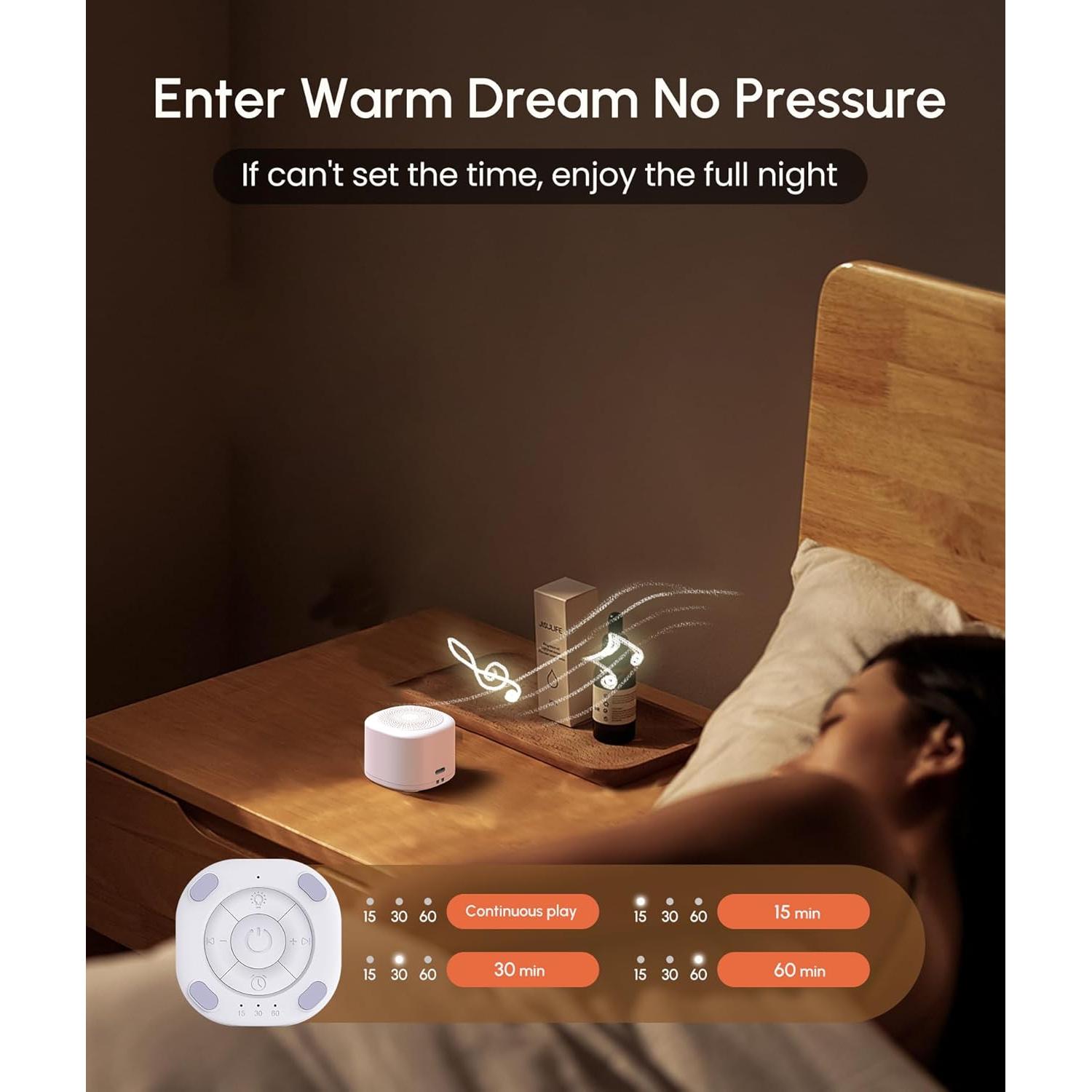 Mini Máquina de Sonido para Dormir TCNOLL LT010, 10 Sonidos