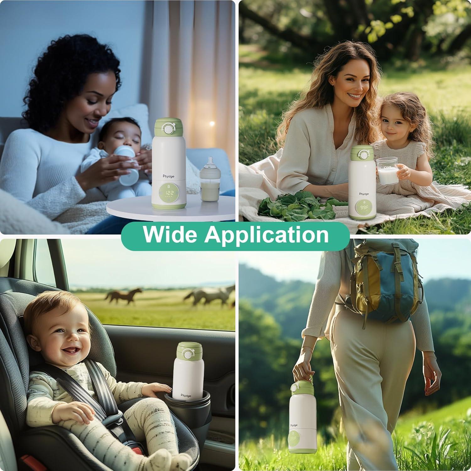 Calentador de Botellas Portátil 15oz Acero Inoxidable Verde