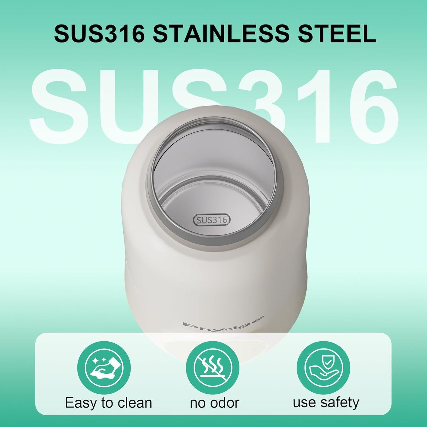 Calentador de Botellas Portátil 15oz Acero Inoxidable Verde