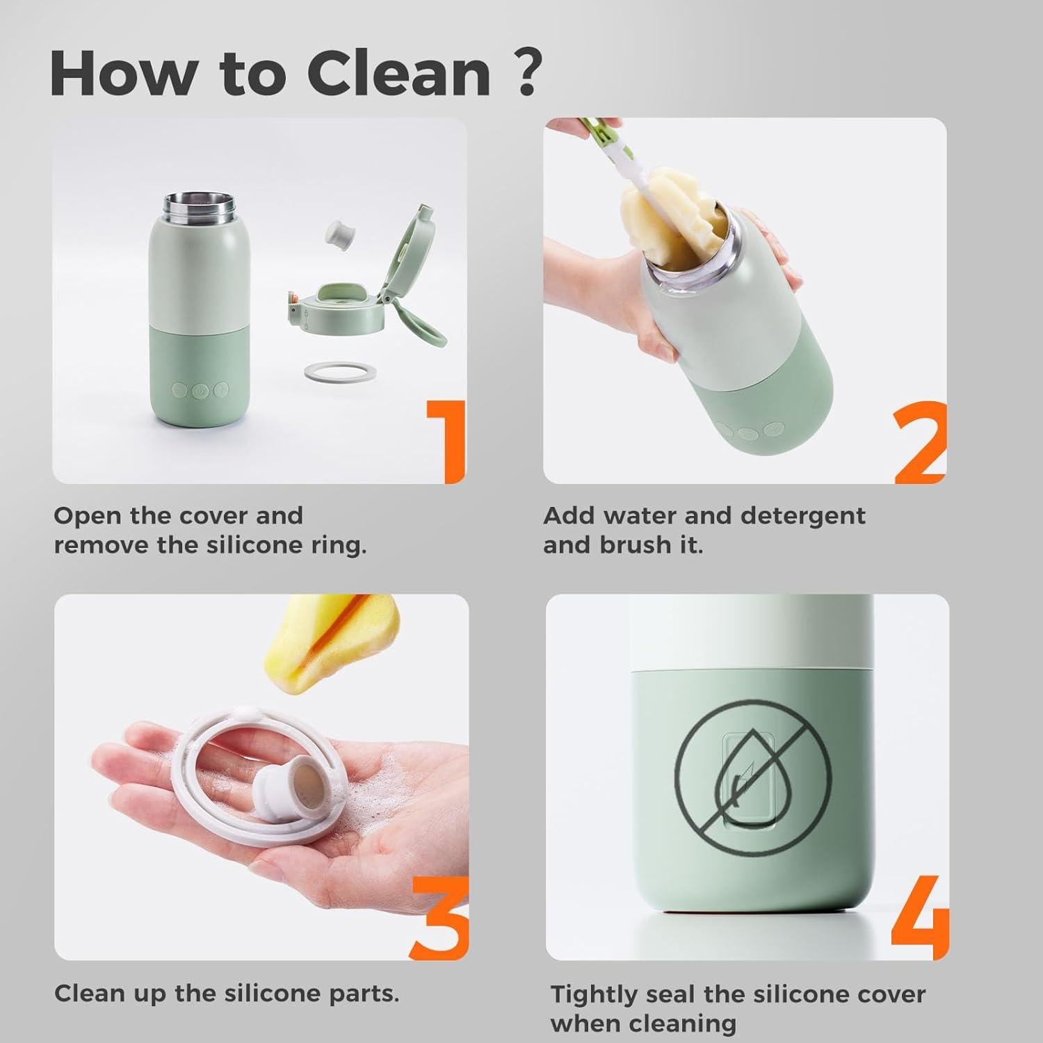 Calentador de Botellas Portátil Bololo BL-7718, 295 ml, Rápido