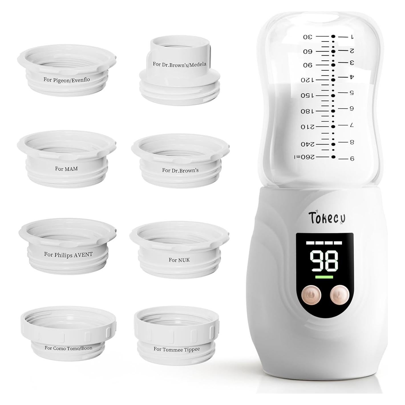 Calentador de Botellas Portátil de Vidrio 10000mAh Doble A Prueba de Fugas