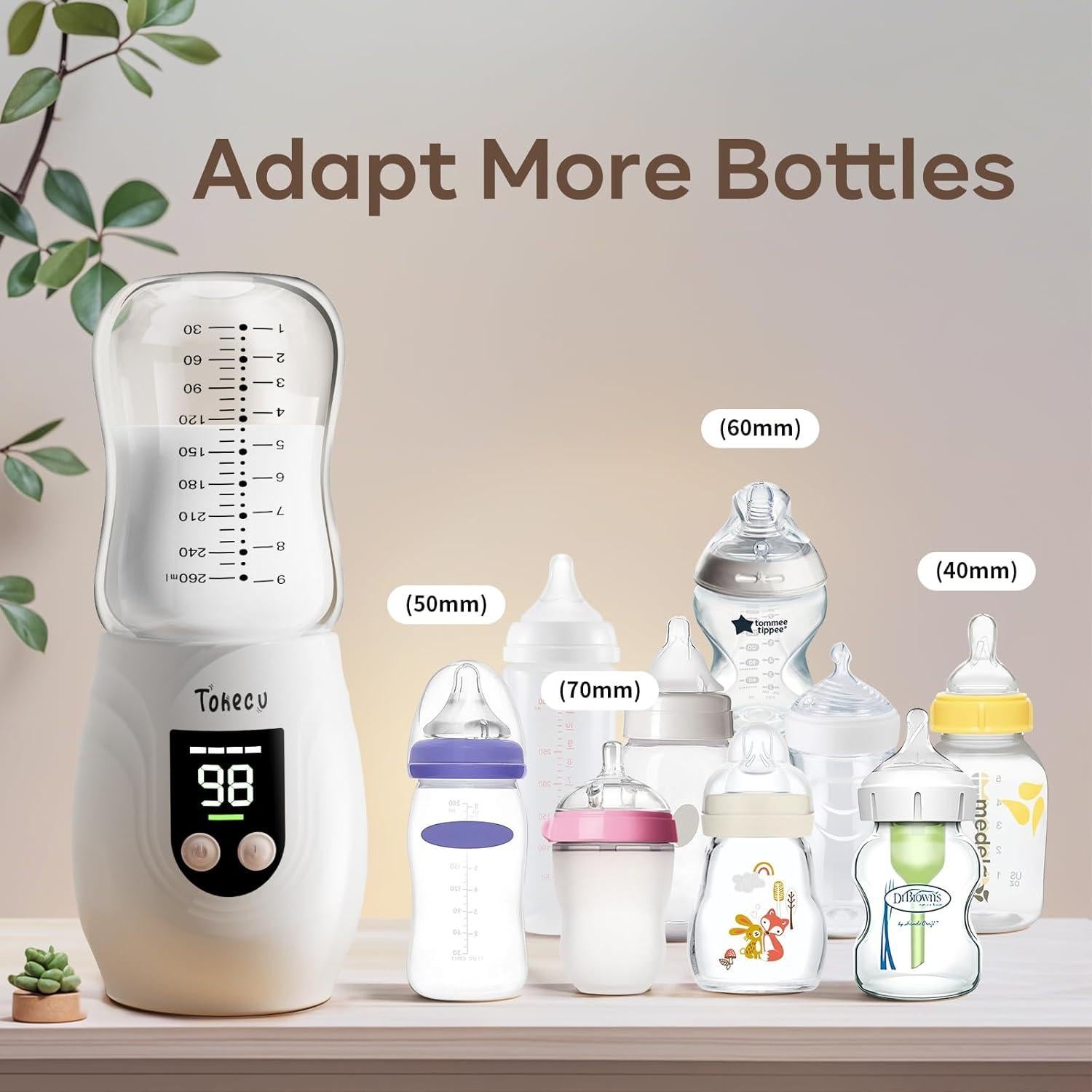 Calentador de Botellas Portátil de Vidrio 10000mAh Doble A Prueba de Fugas