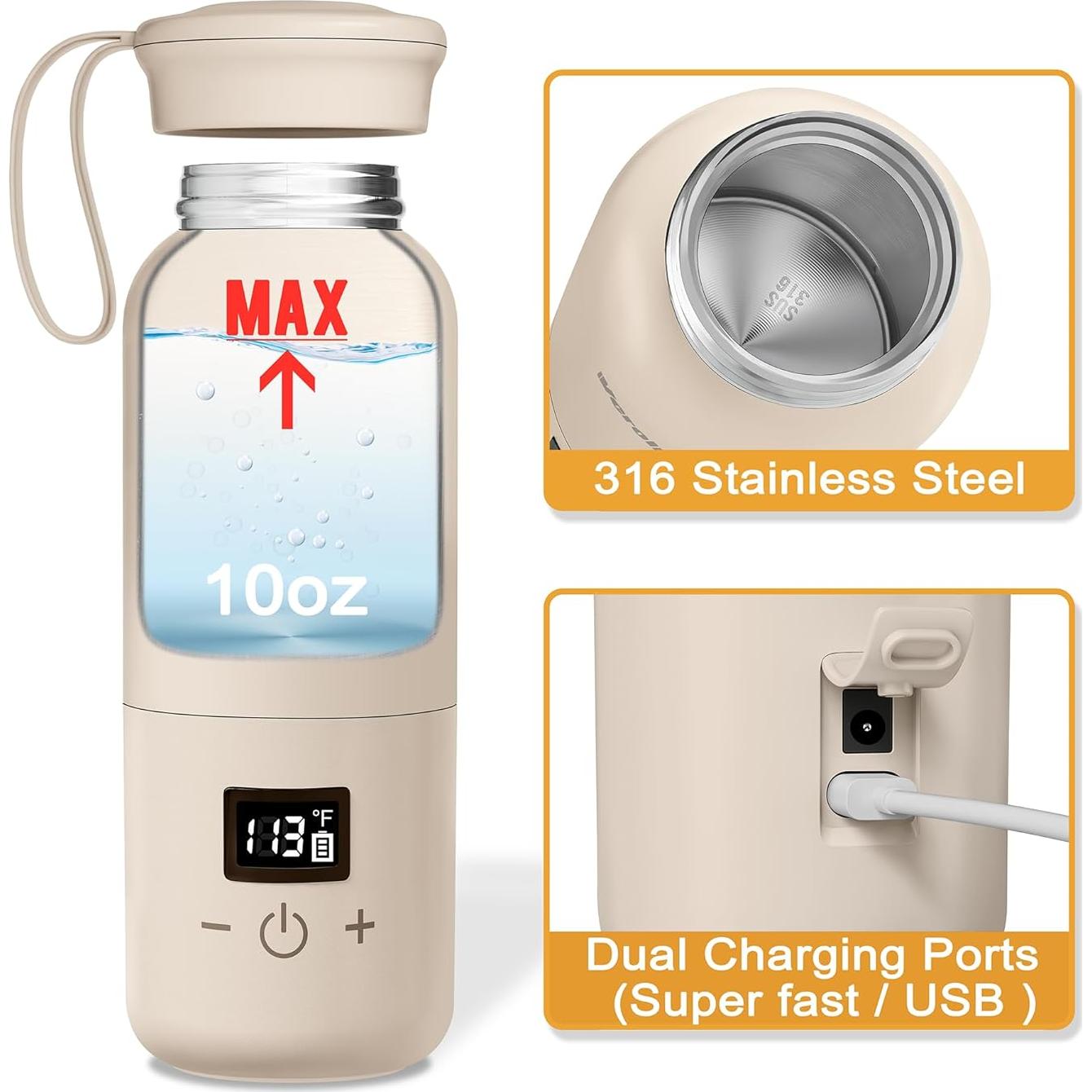 Calentador de Botellas Portátil Veroline 10 oz Ajustable