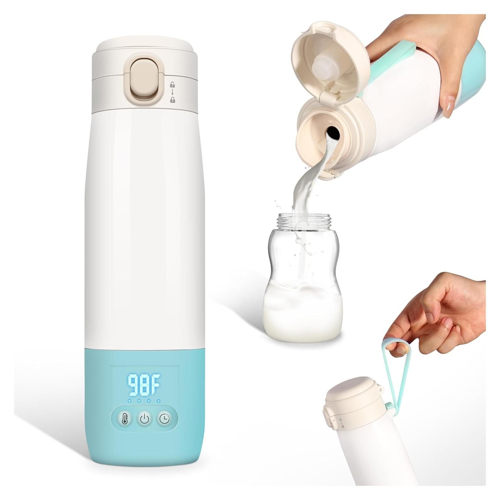 Calentador de Botellas Portátil Azul 10400mAh con Control de Temperatura