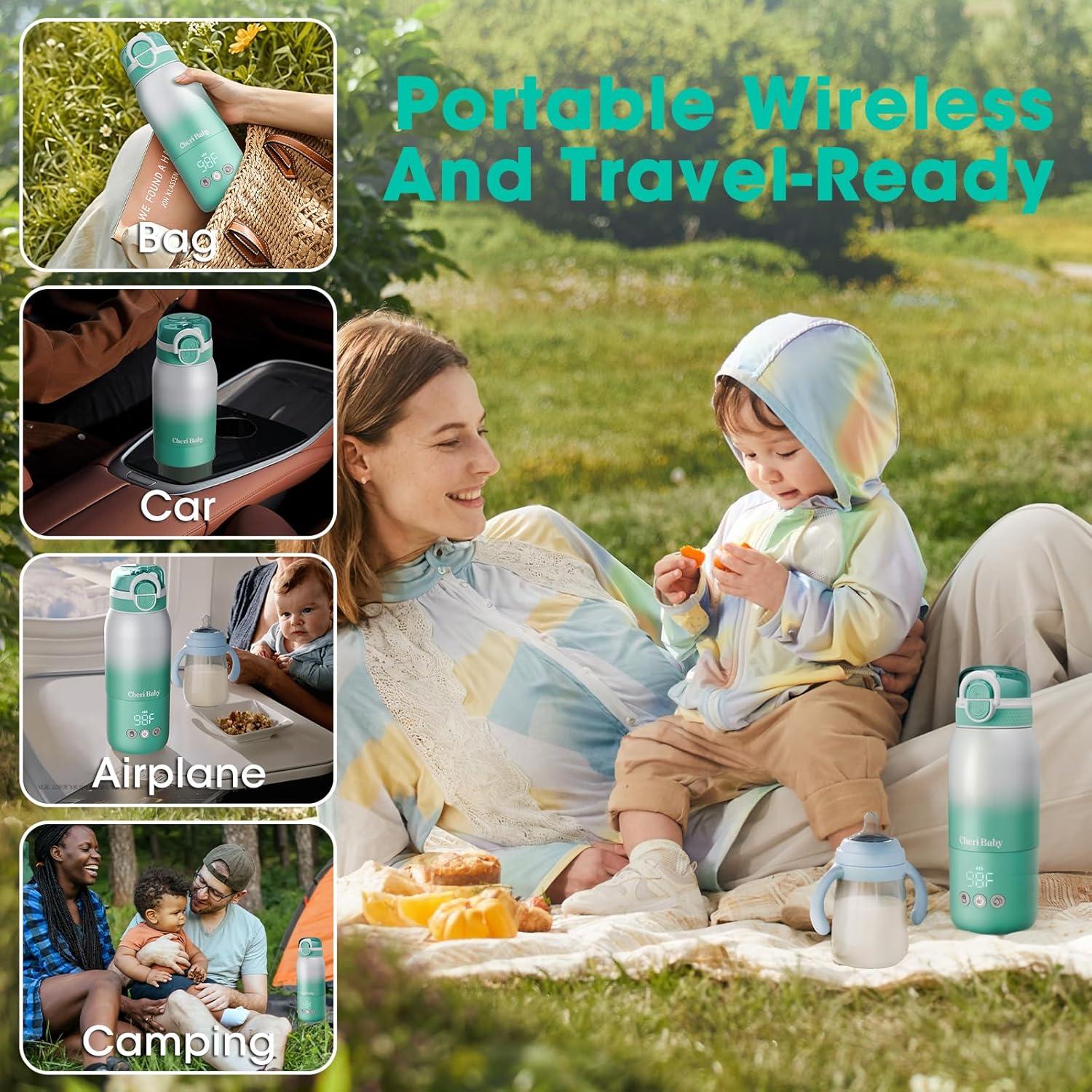 Calentador de Botellas Portátil Cheri Baby 12oz 354ml USB-C