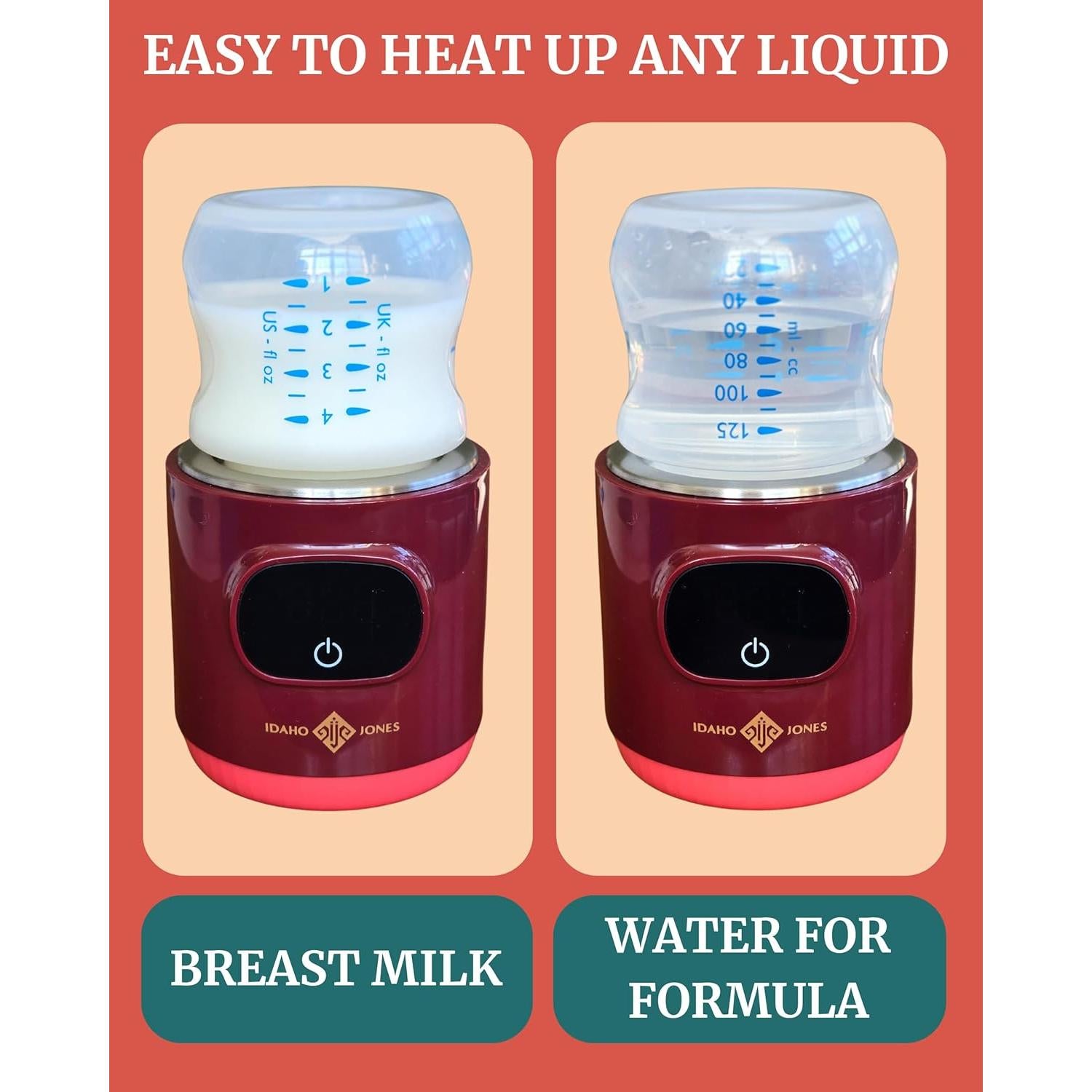 Calentador de Botellas Portátil Idaho Jones IJ0099 - Biberones y Fórmula