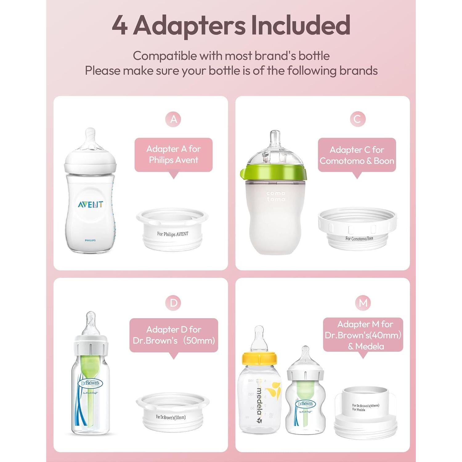 Calentador de Biberones Portátil W-MaxA SM2301 con Adaptadores