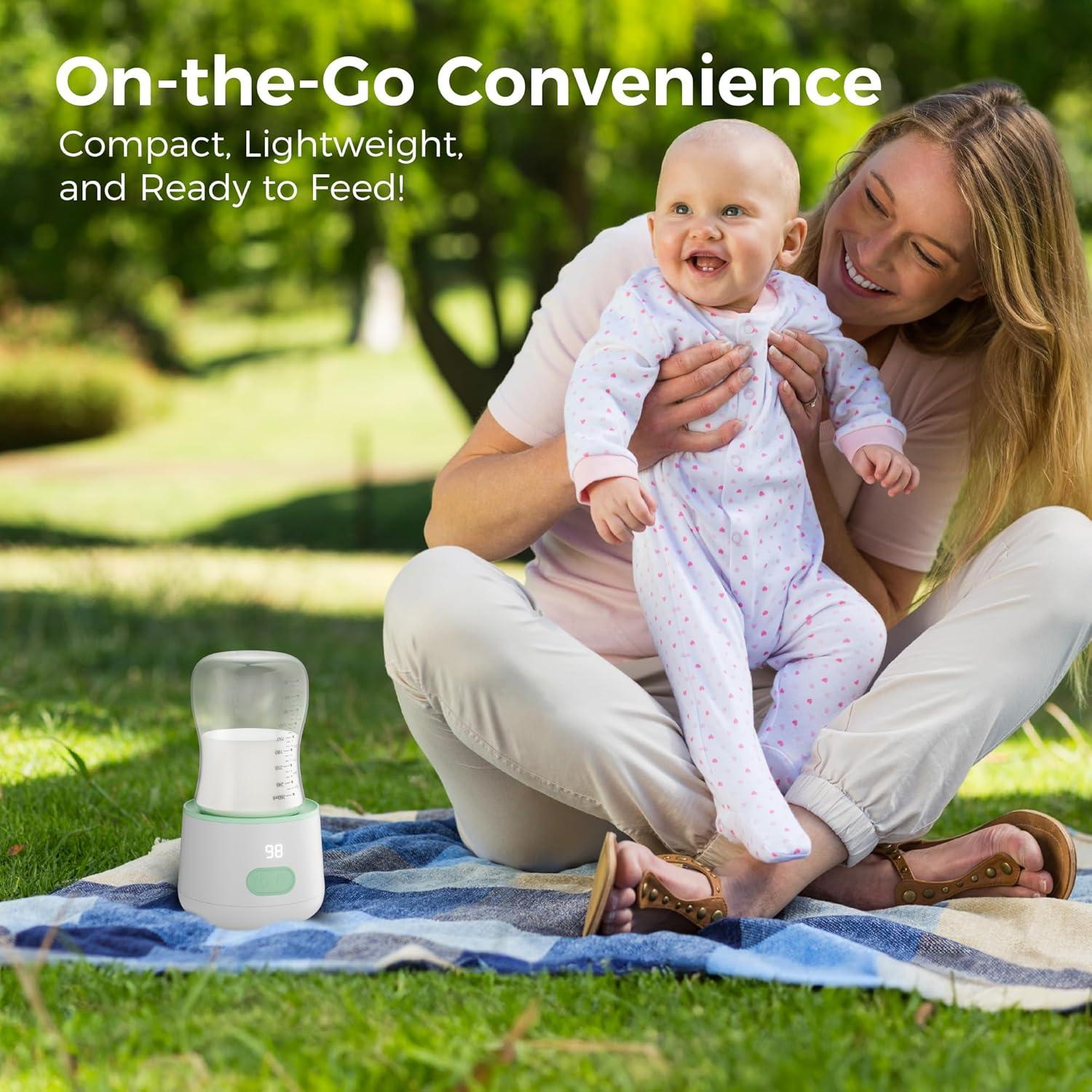 Calentador de Botellas Portátil HEYAXA Blanco - Rápido y Seguro