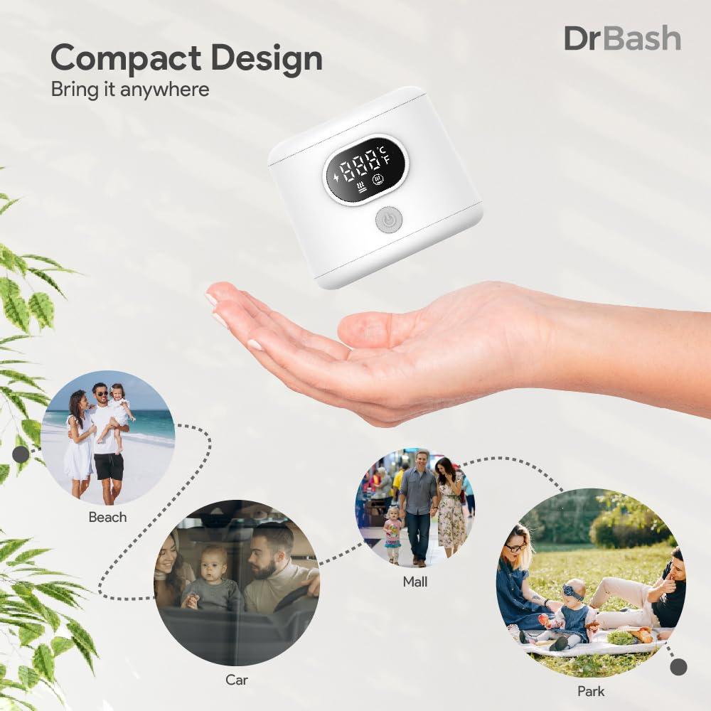 Calentador de Botellas Portátil DrBash 8800mAh a Prueba de Fugas