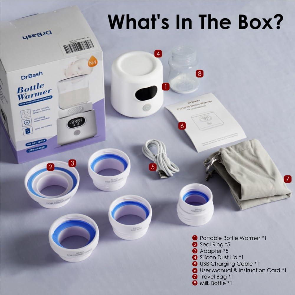 Calentador de Botellas Portátil DrBash 8800mAh a Prueba de Fugas