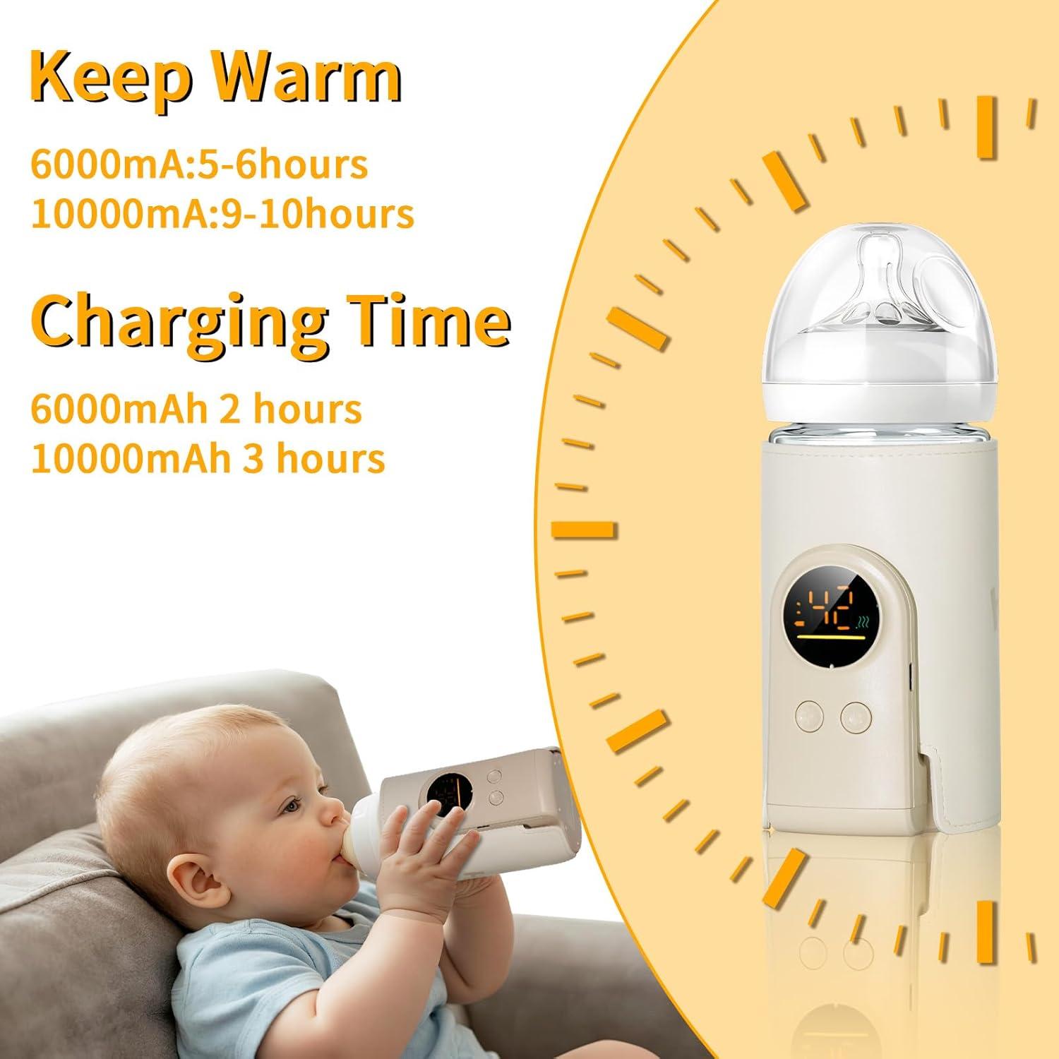 Calentador de Botellas Portátil 6000mAh con Control de Temperatura