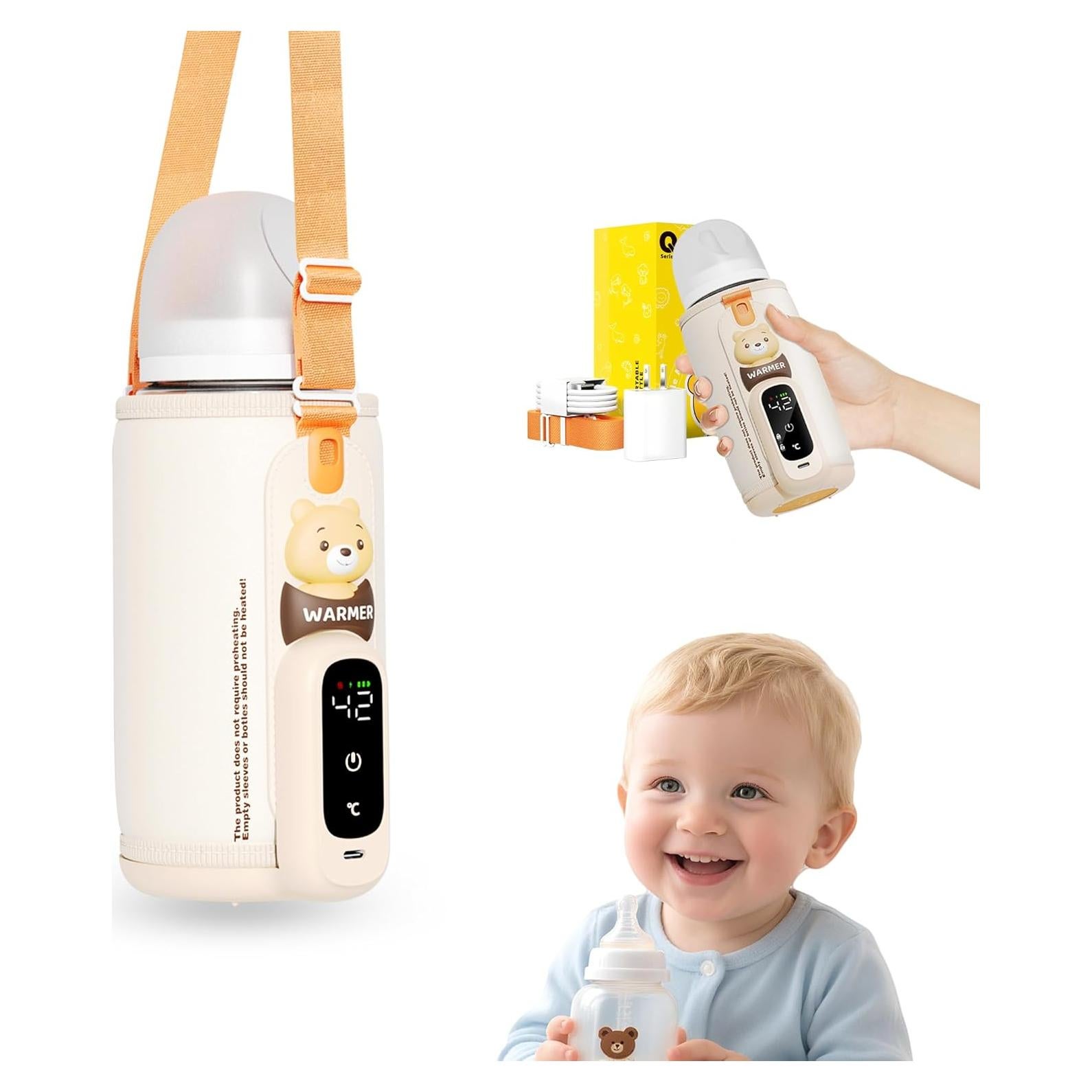 Calentador de Botellas Portátil EnergyMami Q7 - Leche Materna y Fórmula