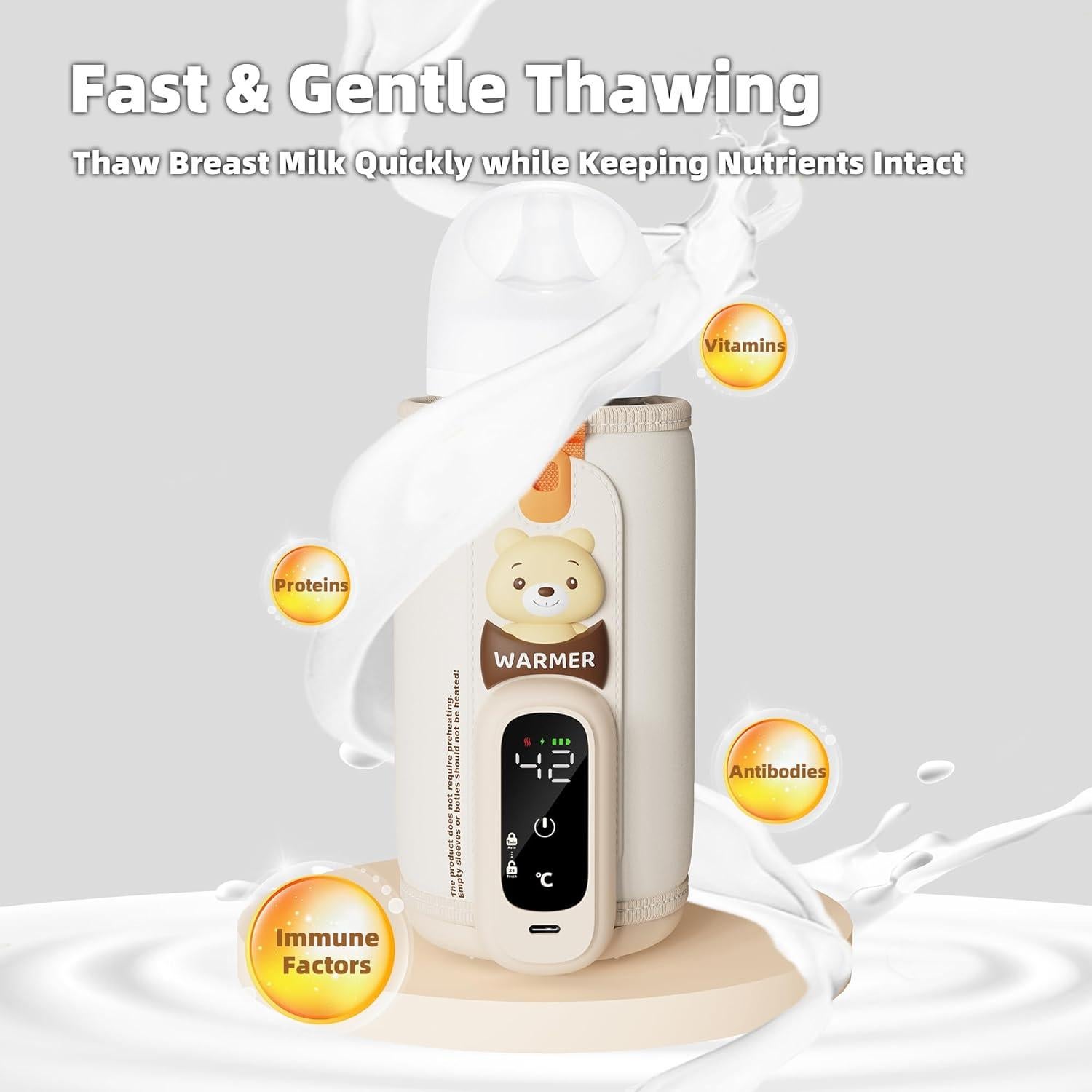 Calentador de Botellas Portátil EnergyMami Q7 - Leche Materna y Fórmula