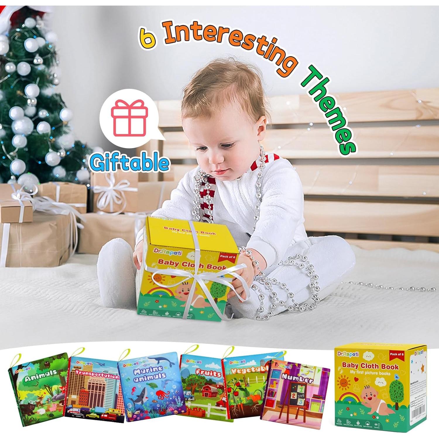 Libros de Tela Suaves Dr.Rapeti para Bebés - Paquete de 6