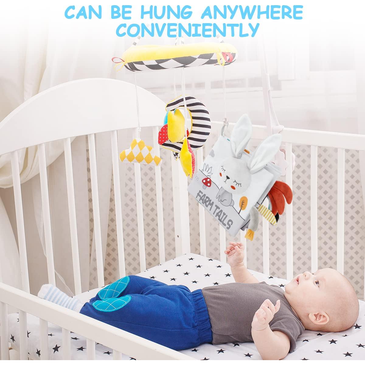 Libro de Tela Vicloon Conejo 3D para Bebés 0-12 Meses