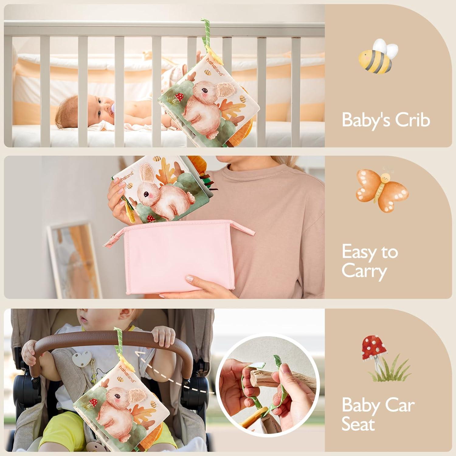 Libro Suave Interactivo Hahaland para Bebés 0-6 Meses