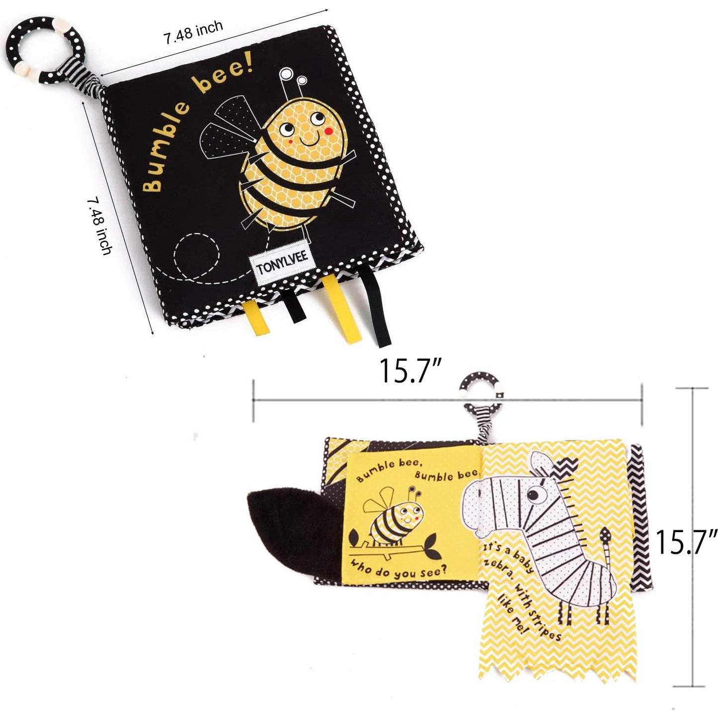 Libro Suave para Bebés MALOMME - Tela Crinkle Educativo