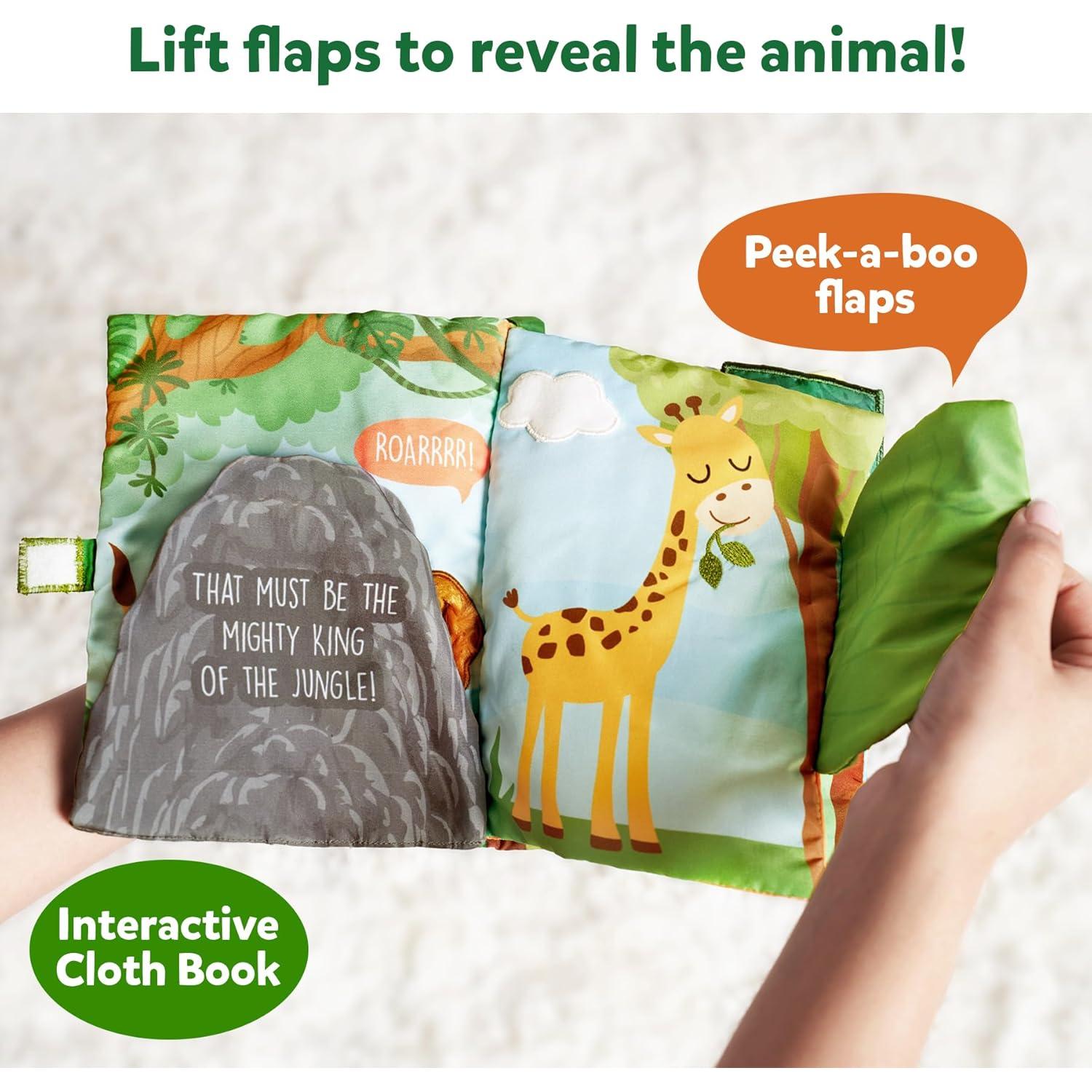 Libro de Tela Skillmatics Peek-A-Boo Jungle - 8 Páginas Interactivas